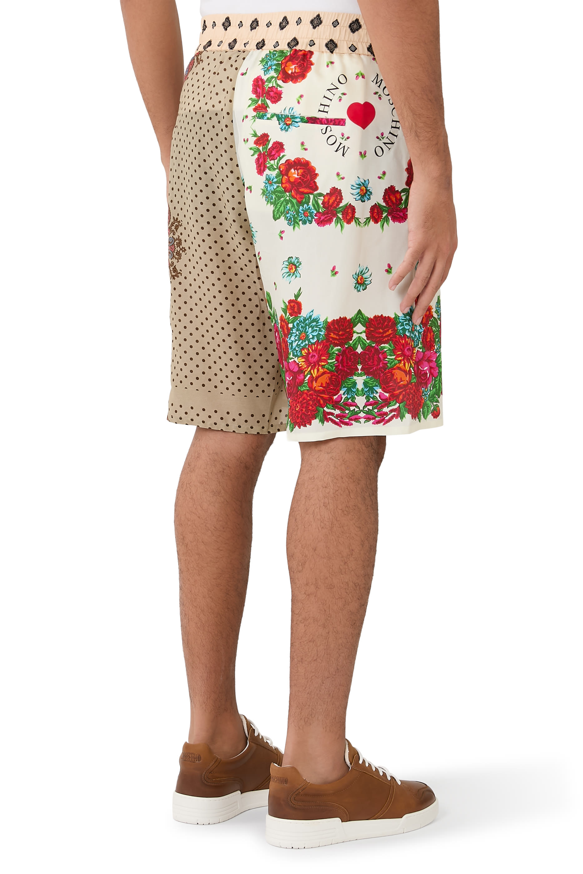  Printed Silk Bermuda Shorts 