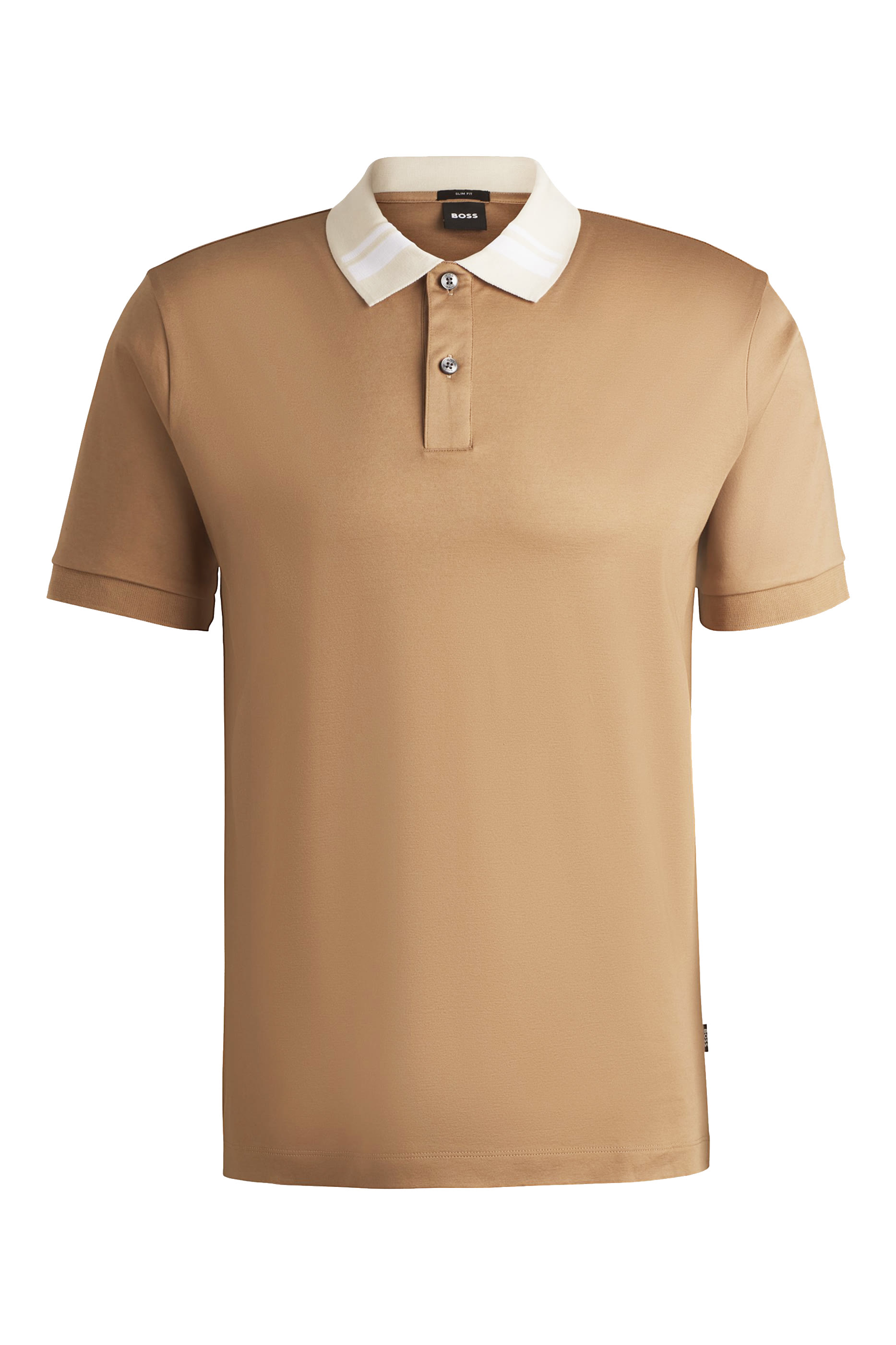 Slim Fit Polo Shirt with Collar Stripes