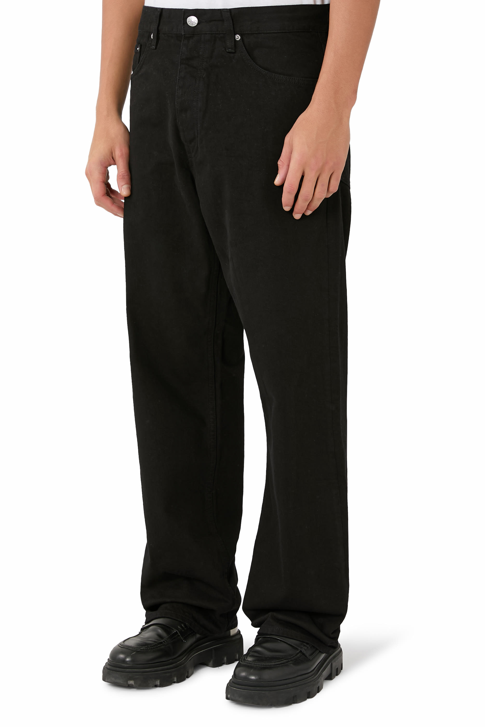 Dyed-Denim Loose Jeans