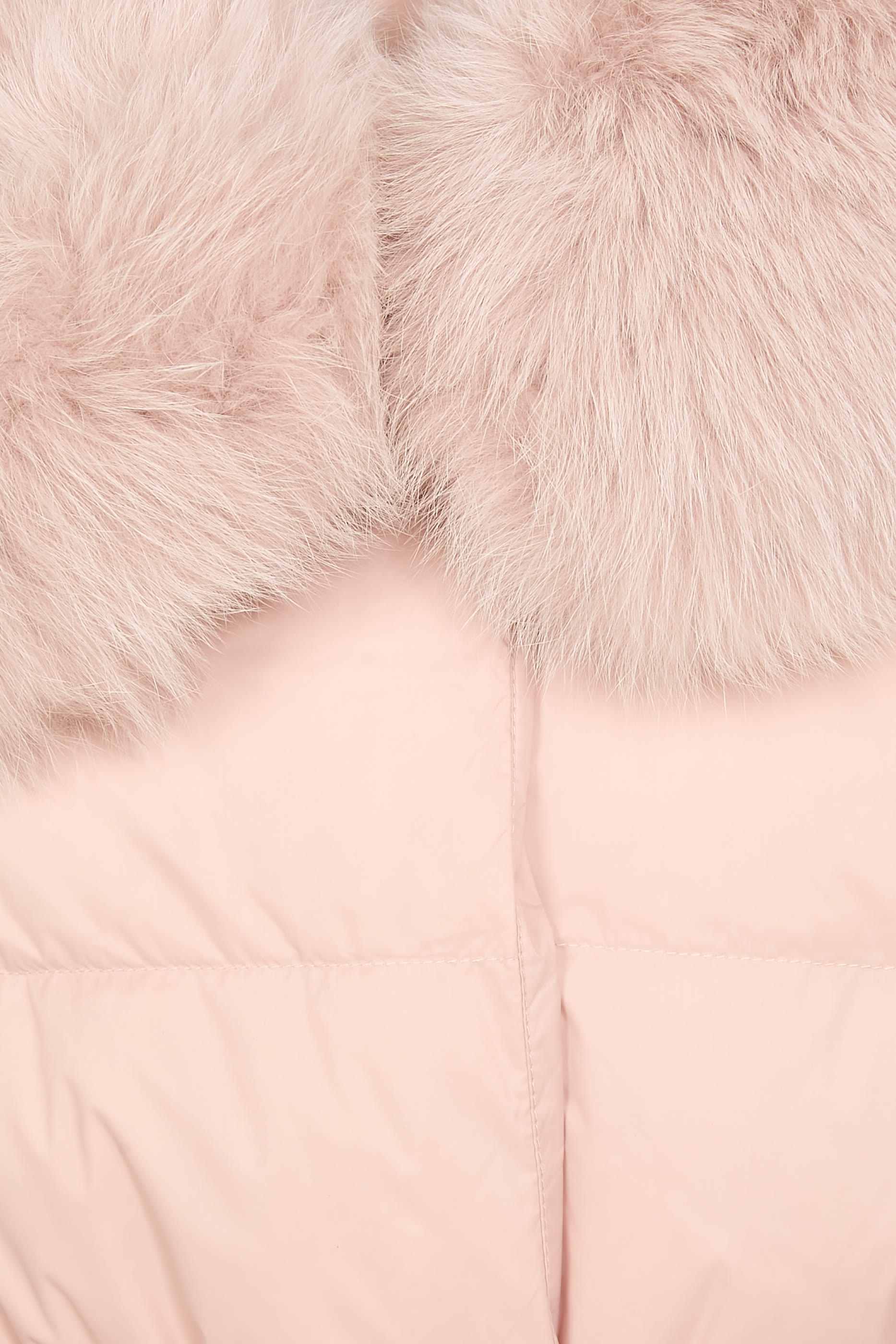 Kids Fur-Trim Down Puffer Jacket with Mittens