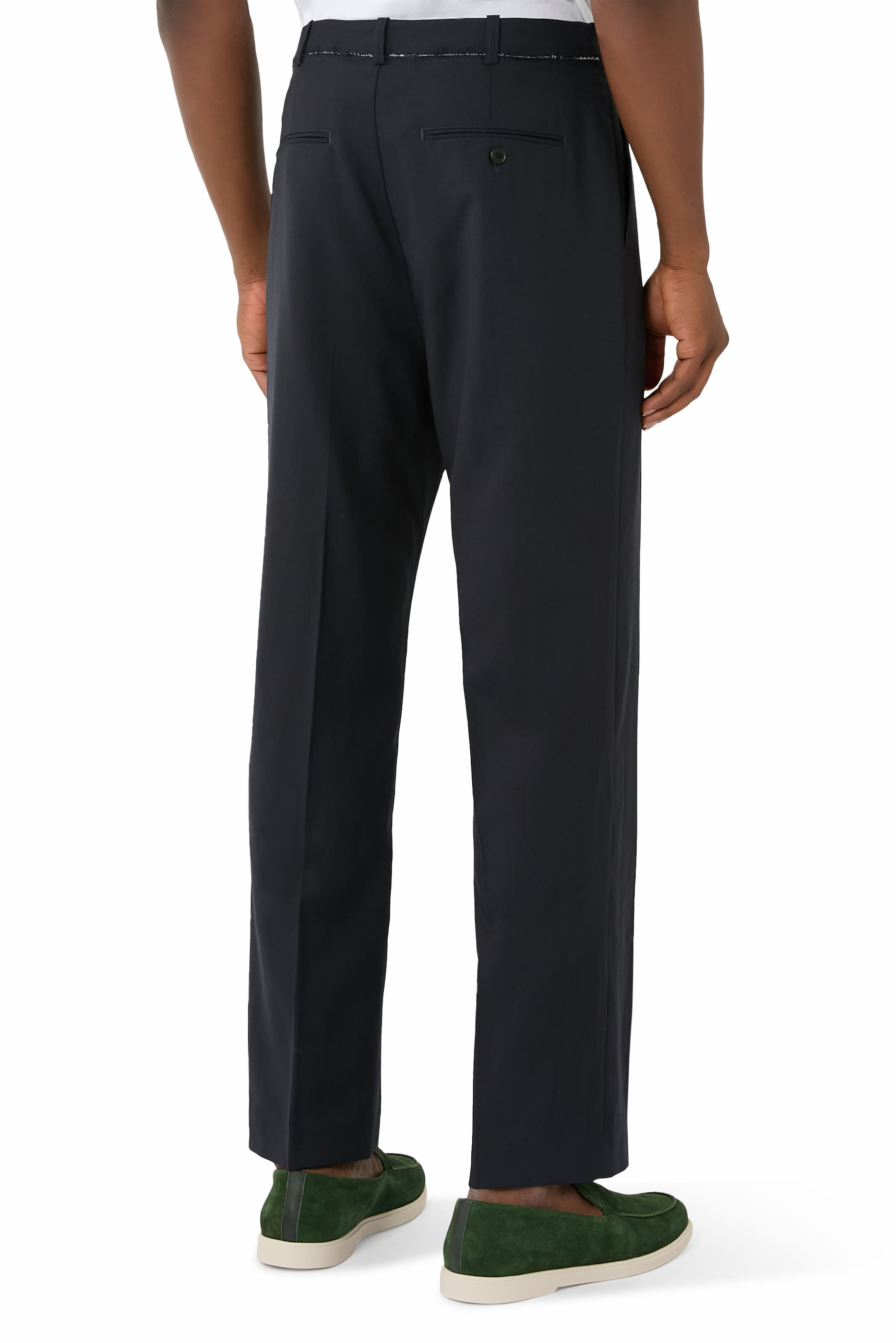 Tropical Wool Cropped Pants