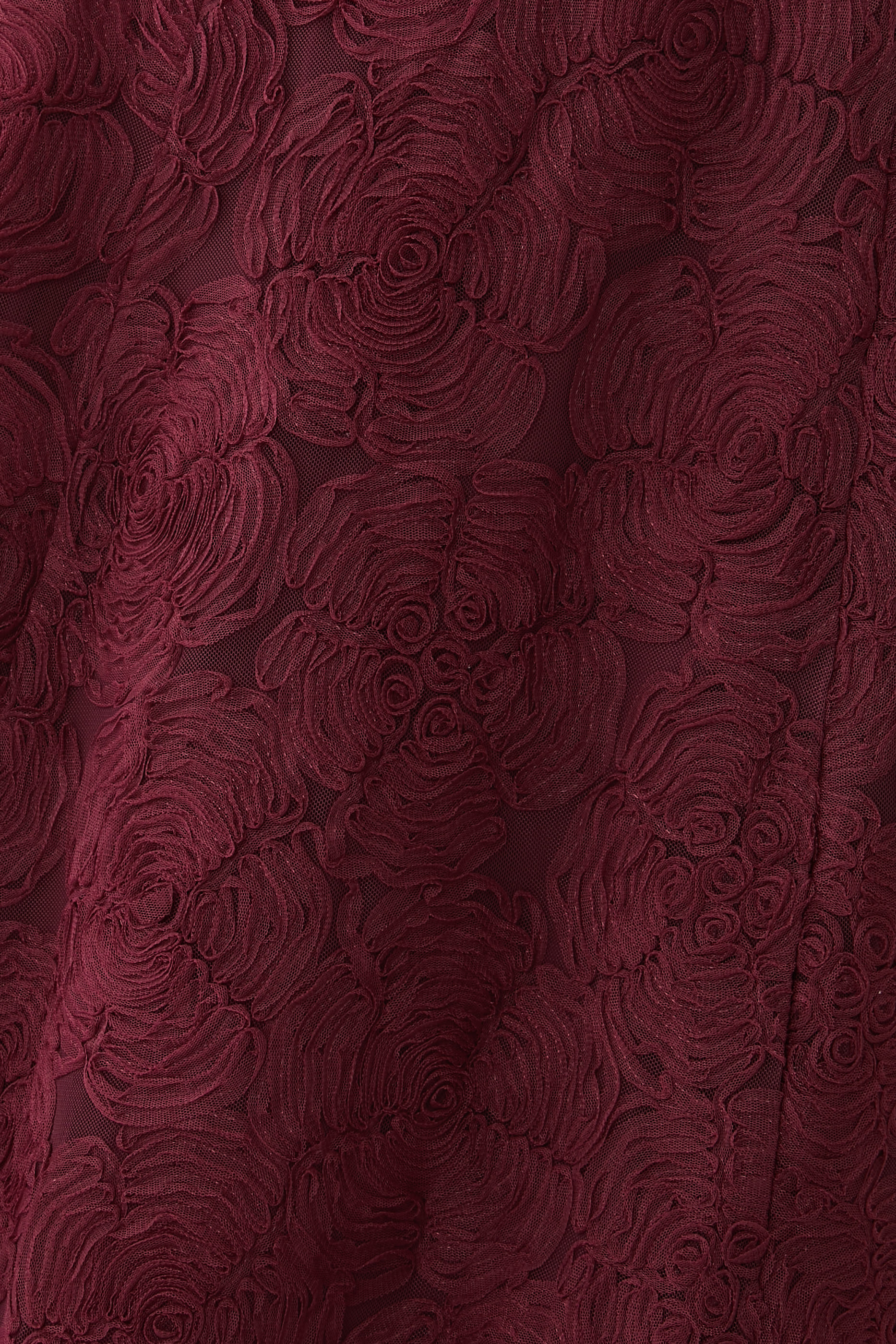 Flower Mesh Flared Dress