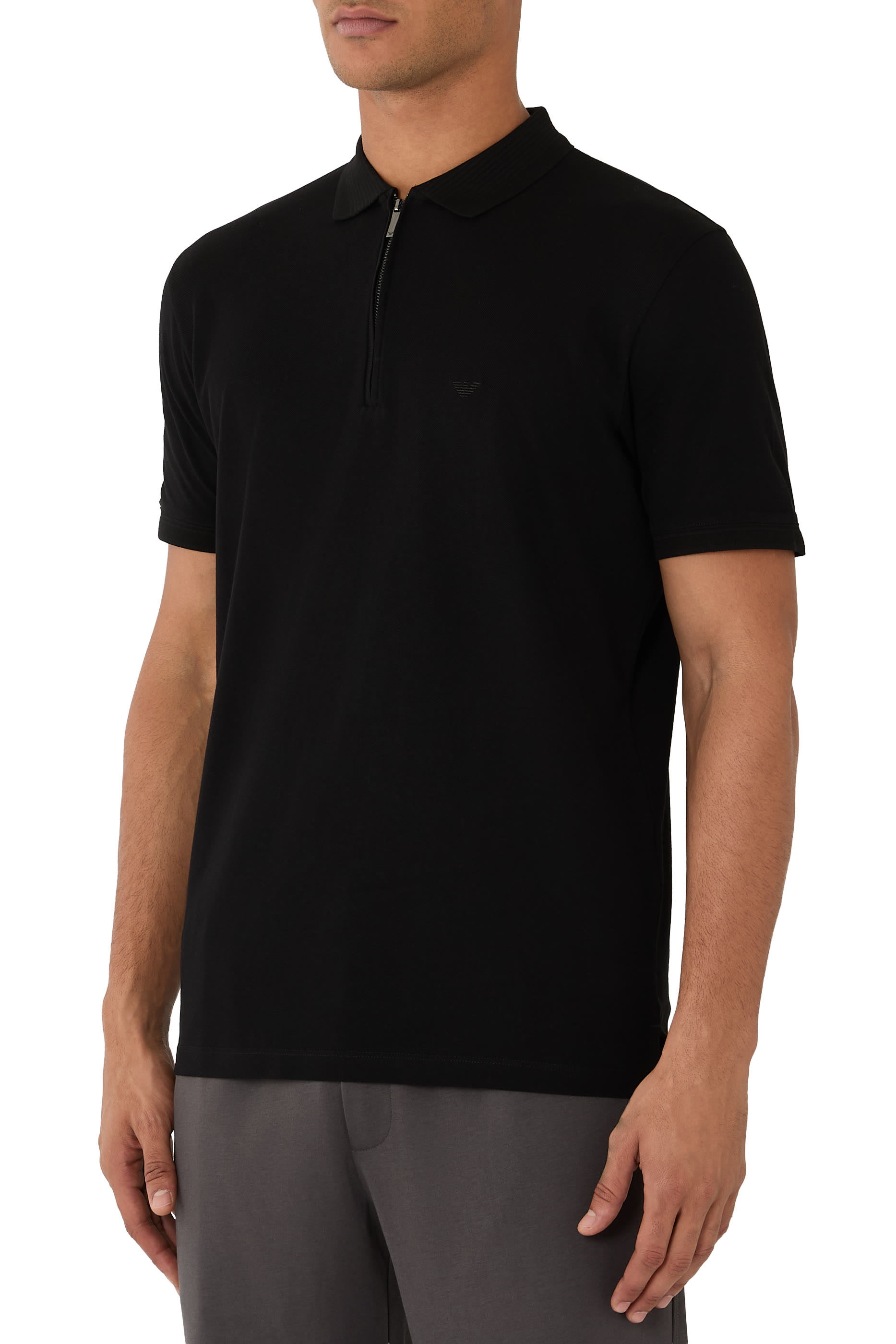 Partial Zip Polo Shirt