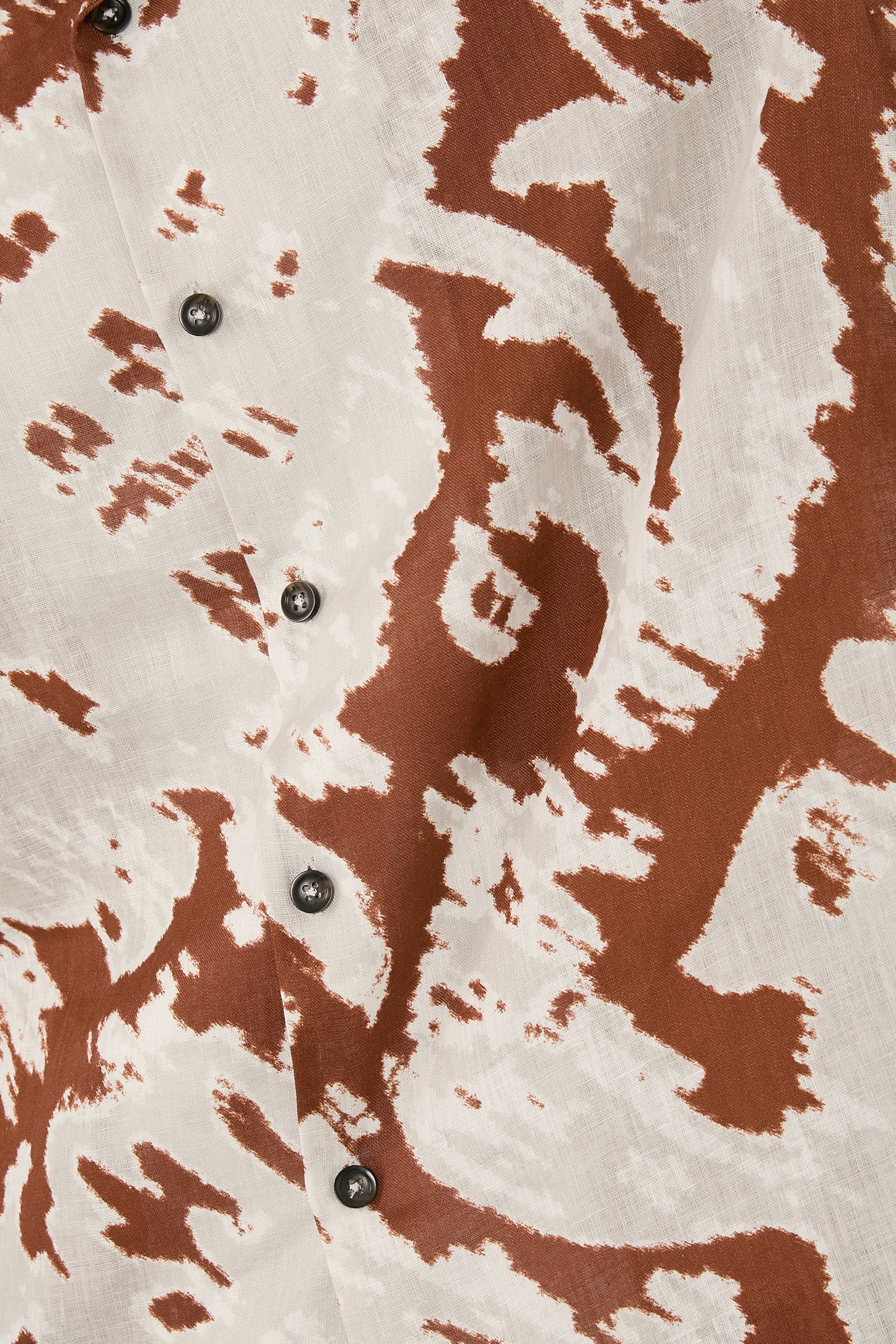 Paisley Linen Camp Collar Shirt