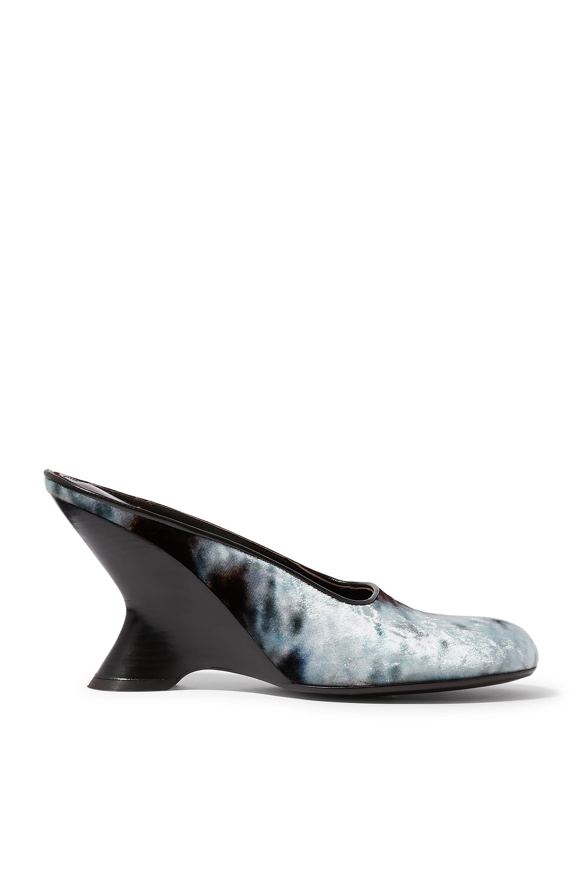 Tonal Cowhide Motif  75 Mules 