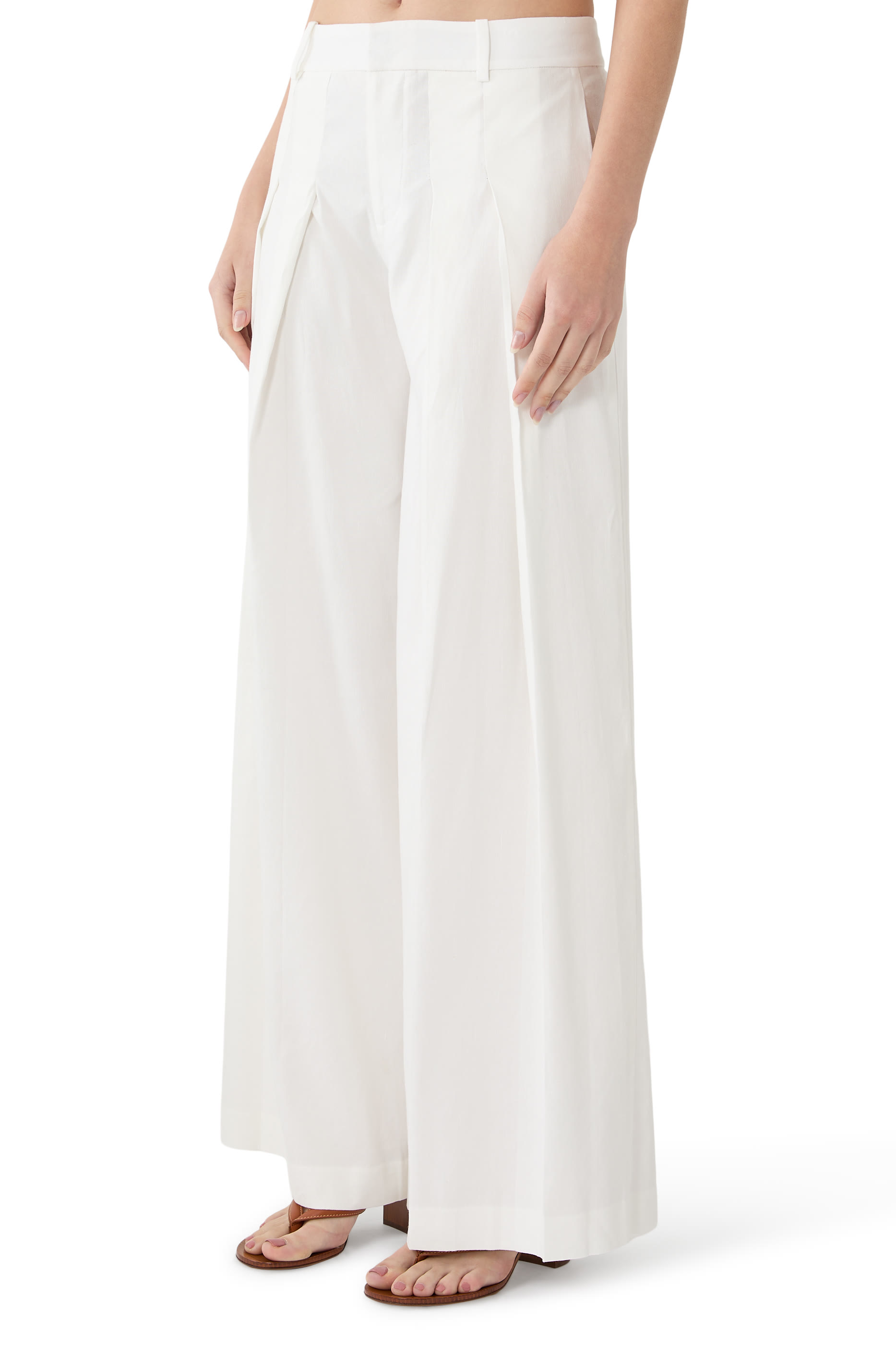 Blaire Pleated Linen Pants 