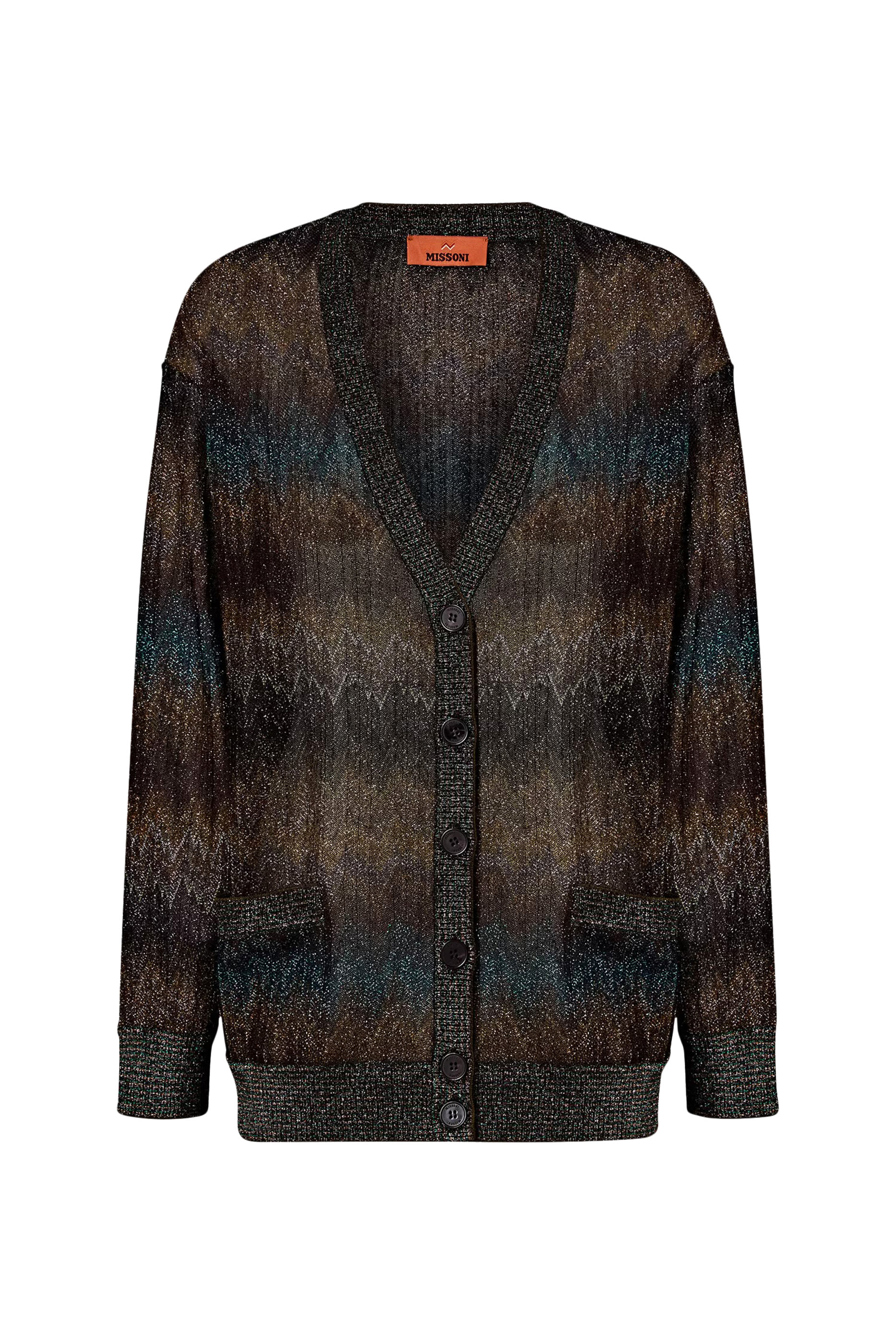Snake-Pattern Oversized Cardigan 
