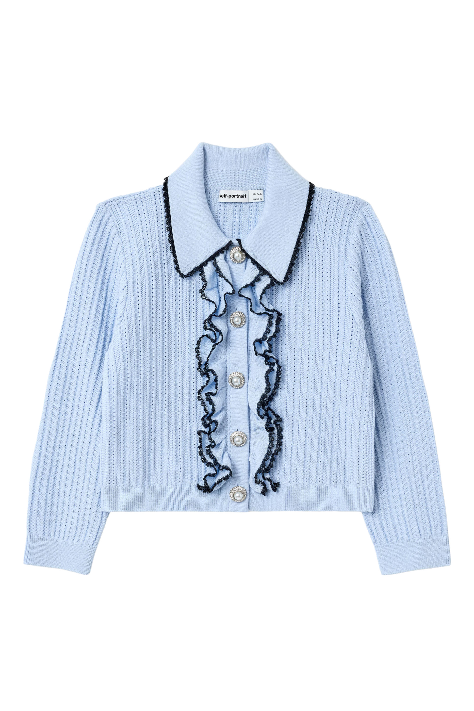 Kids Frill Trim Cardigan