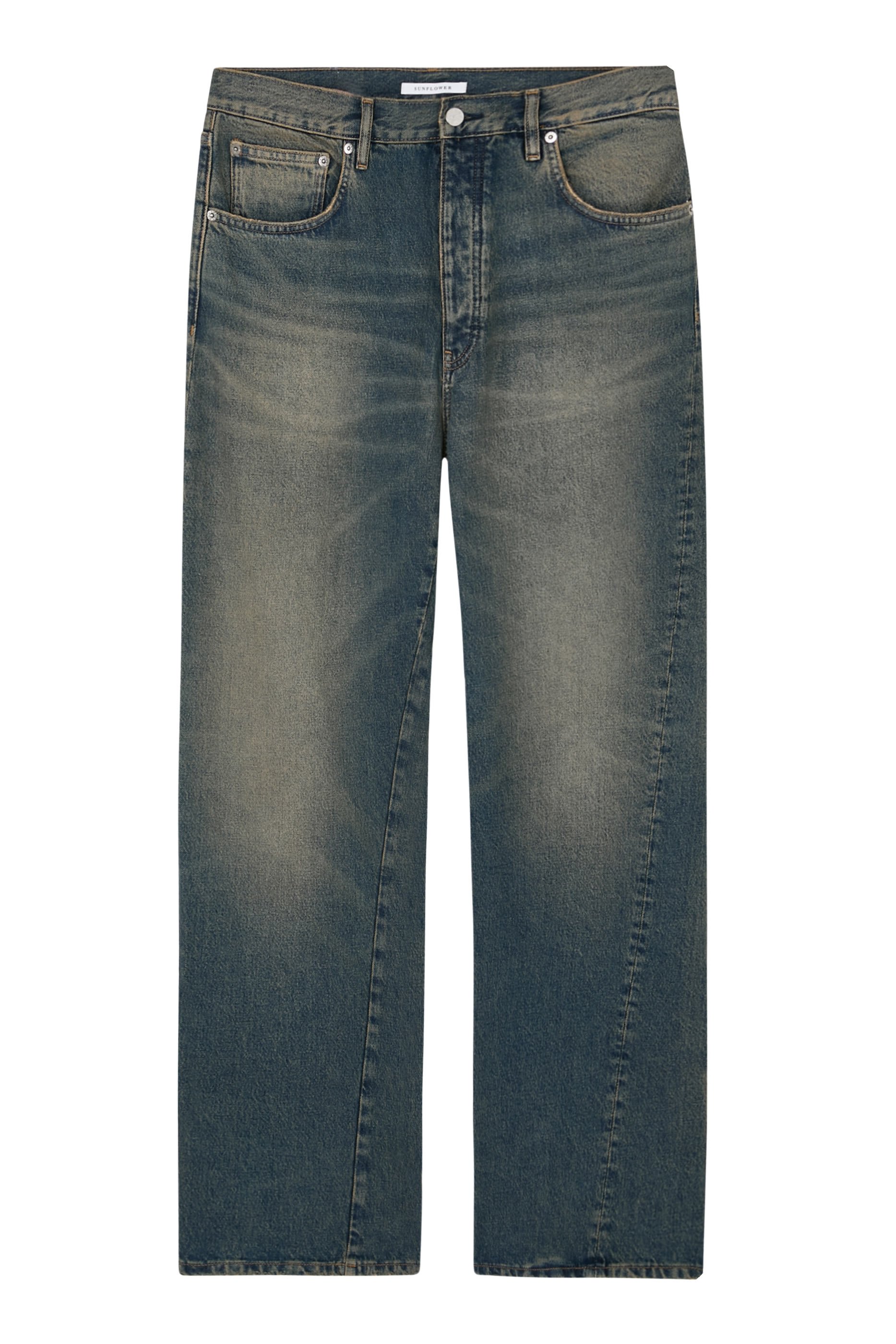 Wide Twist Denim Pants