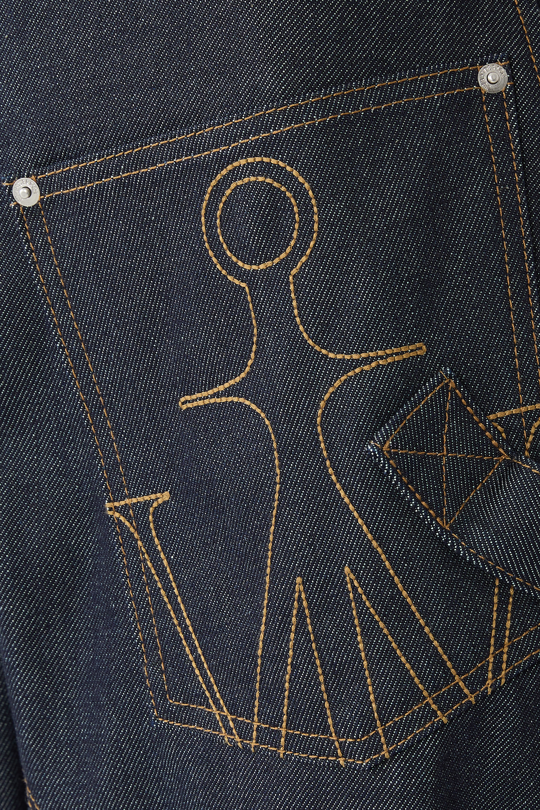 Twisted Turn-Up Workwear Denim Jeans