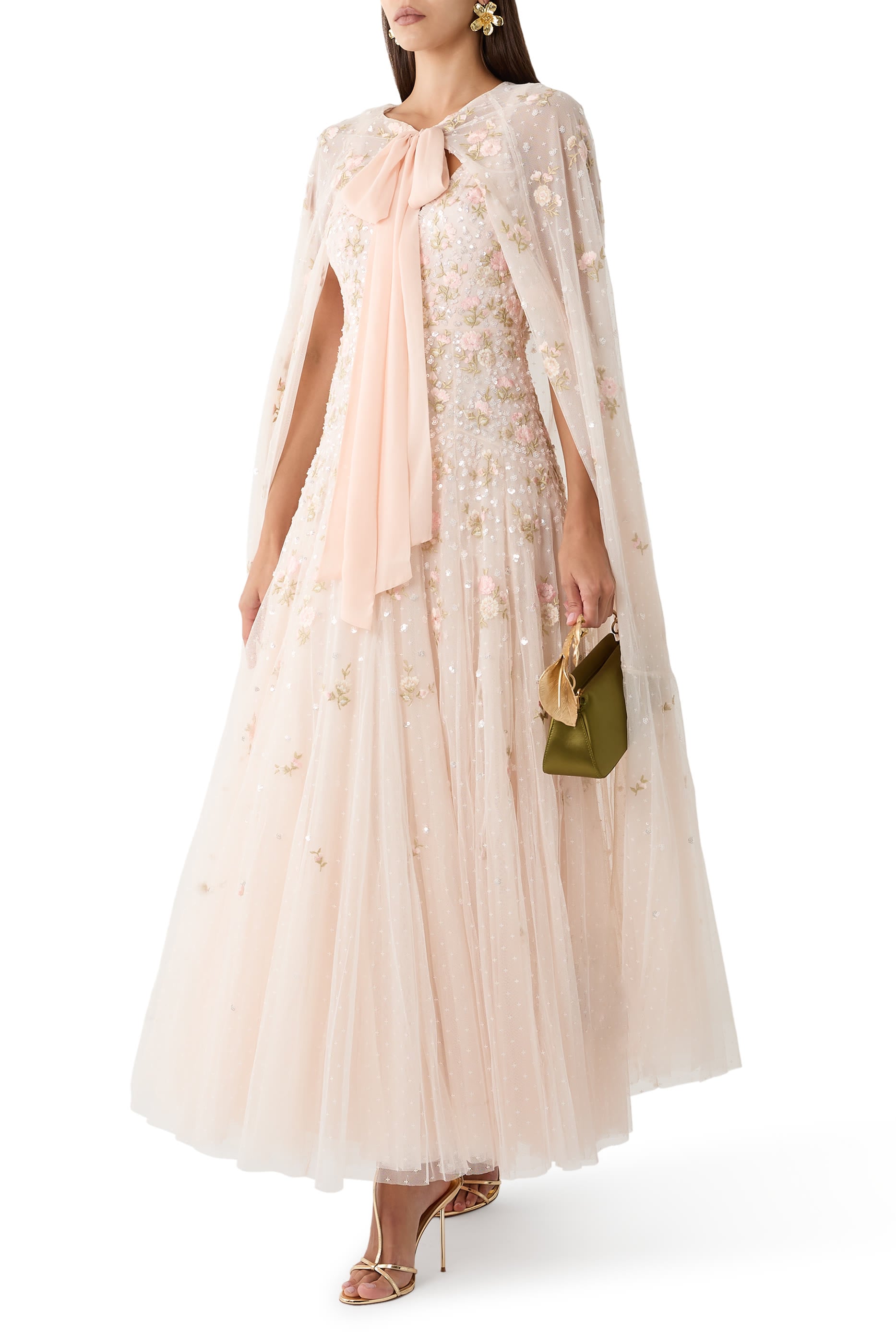 Henrietta Rose Tie Cape 