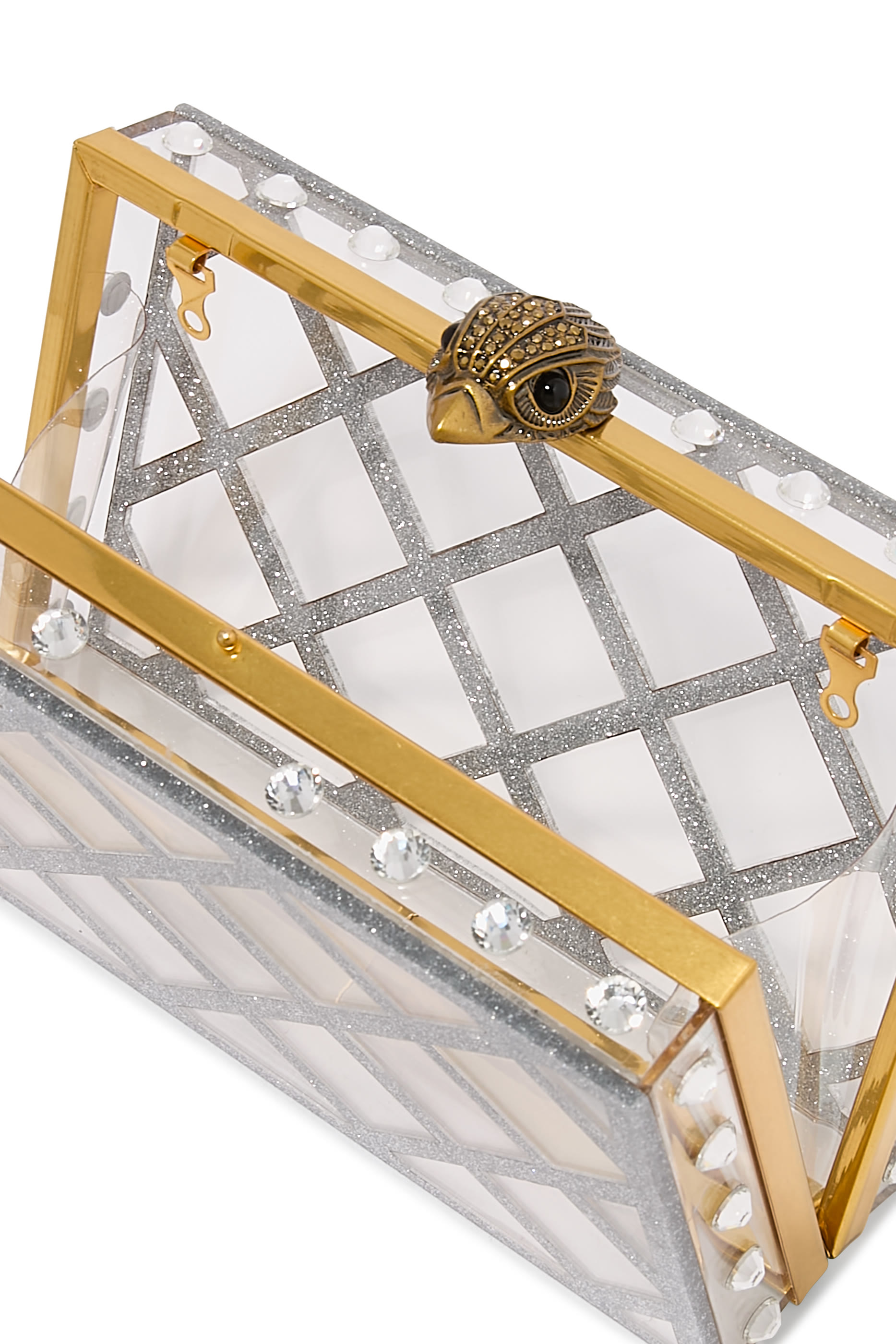 Crystal Quilt Box Clutch Bag
