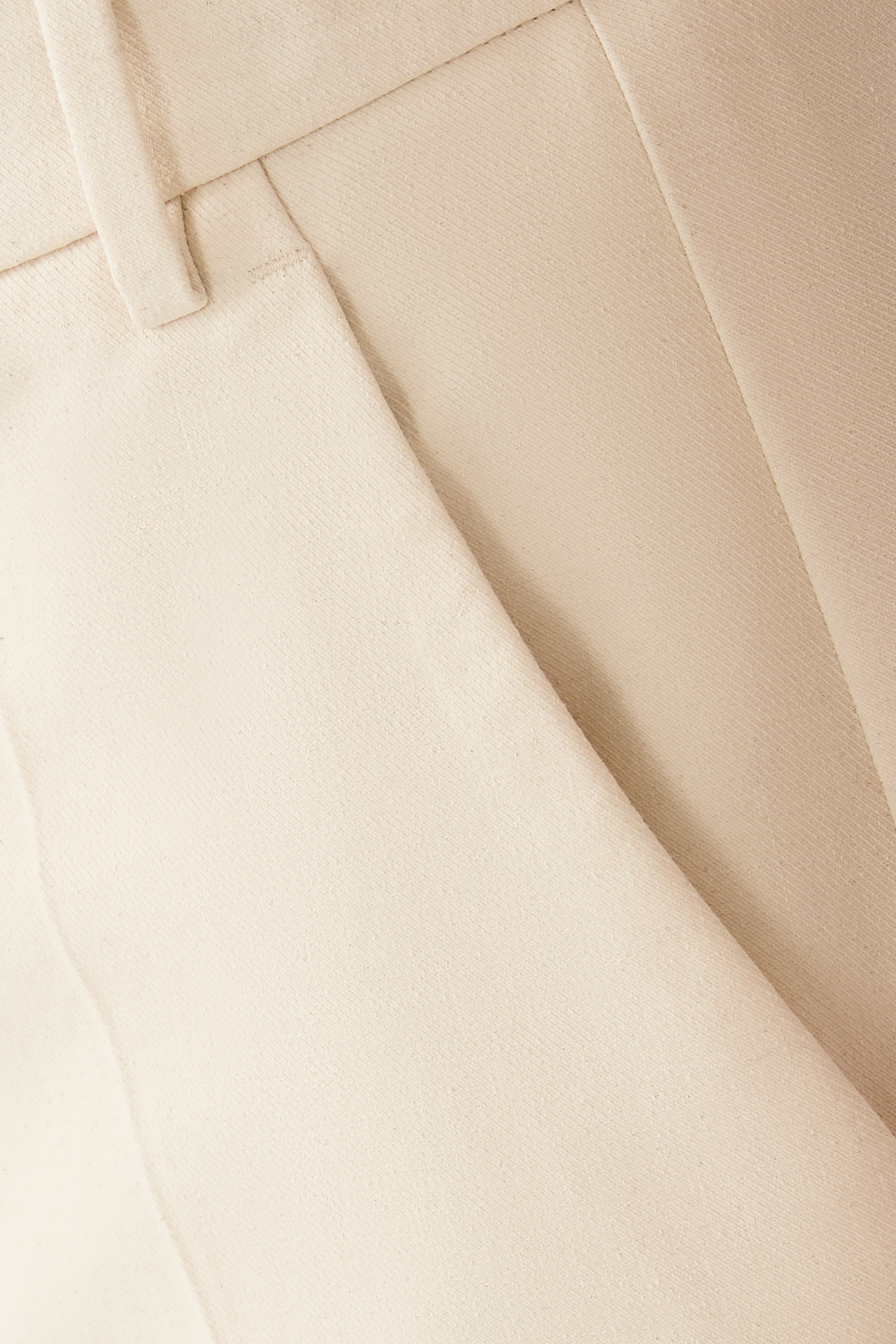 Cuffed Cotton Canvas Pants