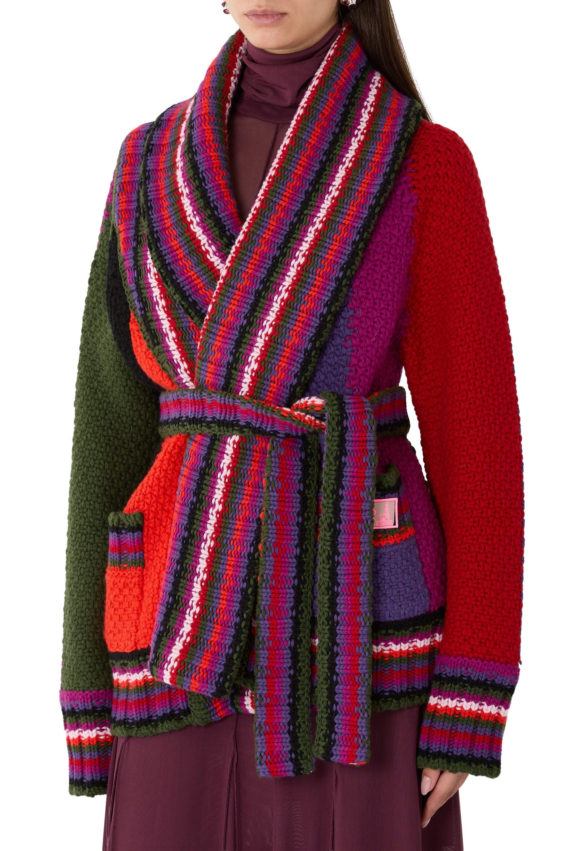 Oversized Colorblock Cardigan