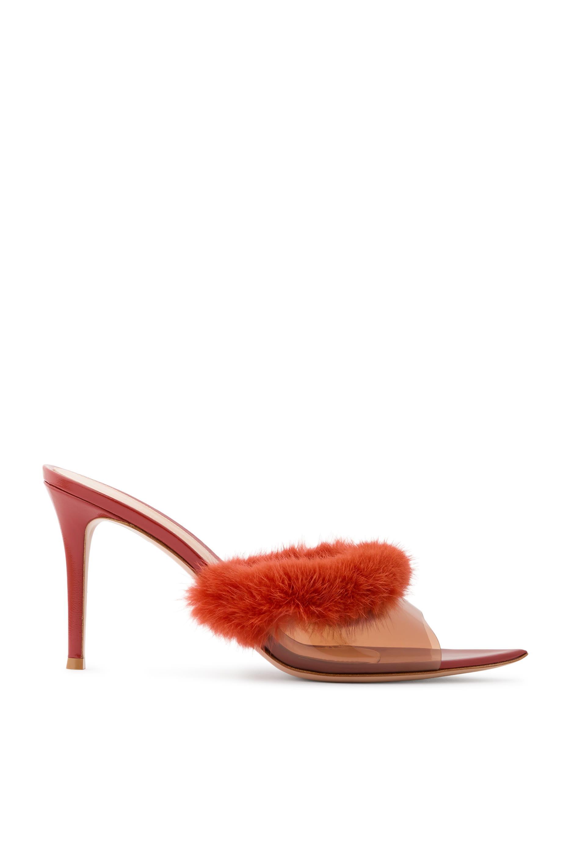 Tanya 85 Fur Plexi Mules