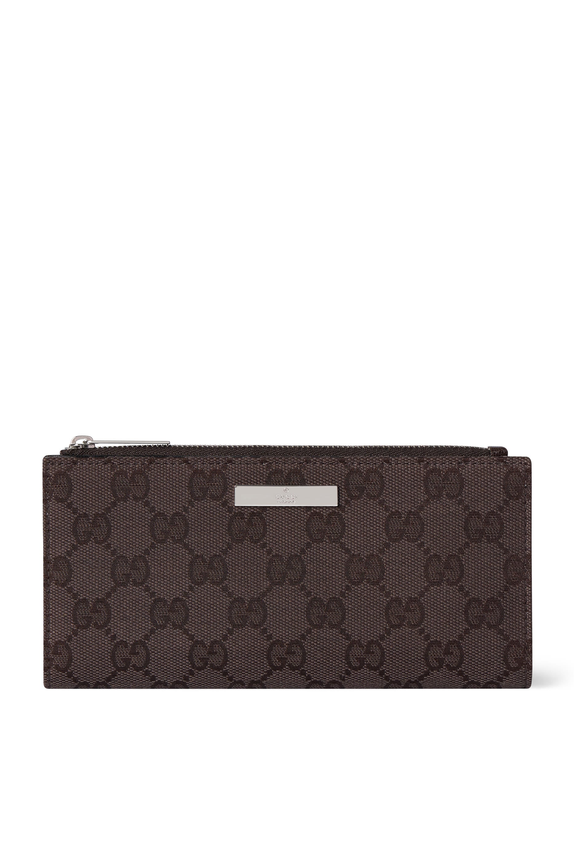 Long Wallet with Logo Plaque