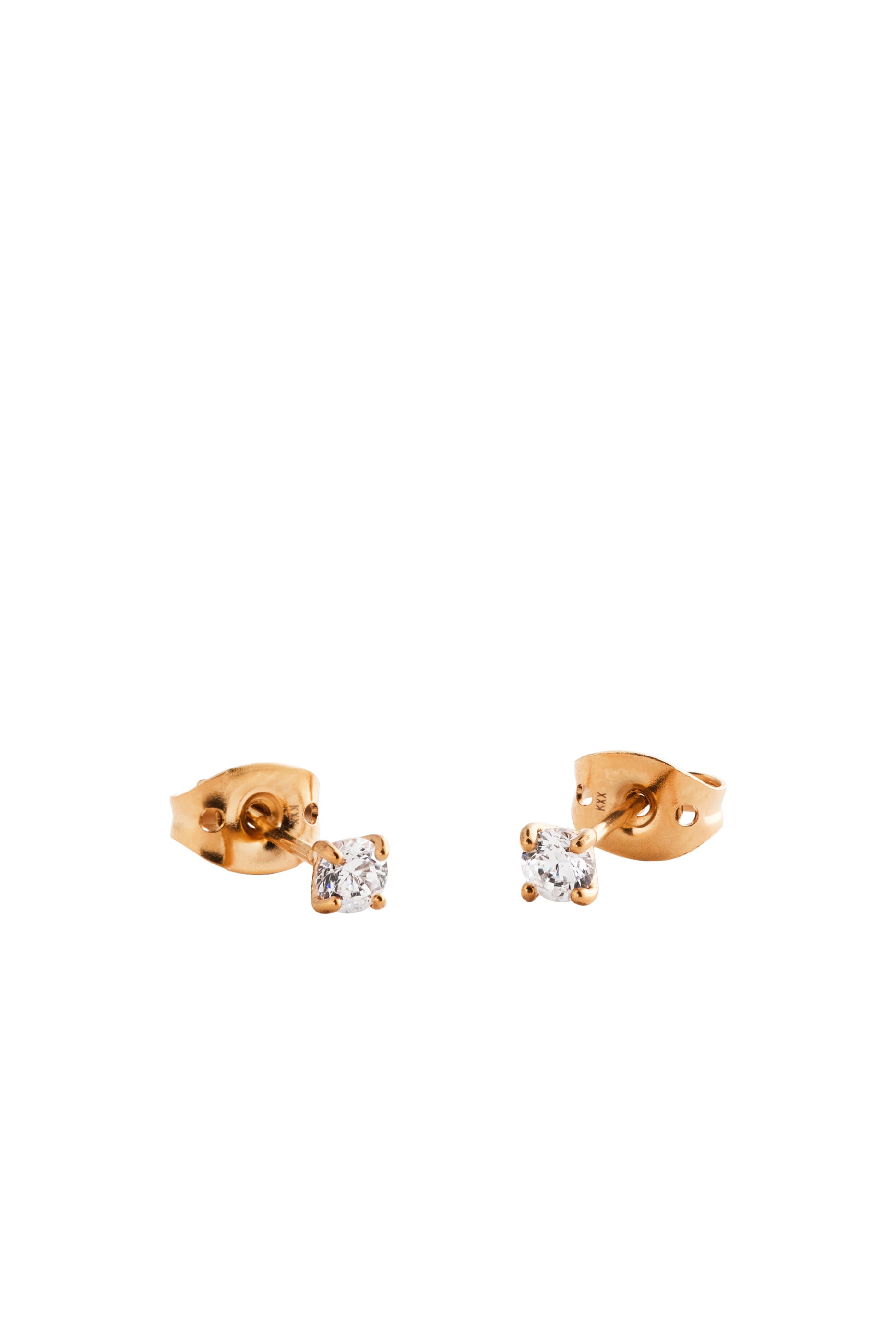 Mirelle Solitaire Stud Earrings, Cubic Zirconia & Stainless Steel