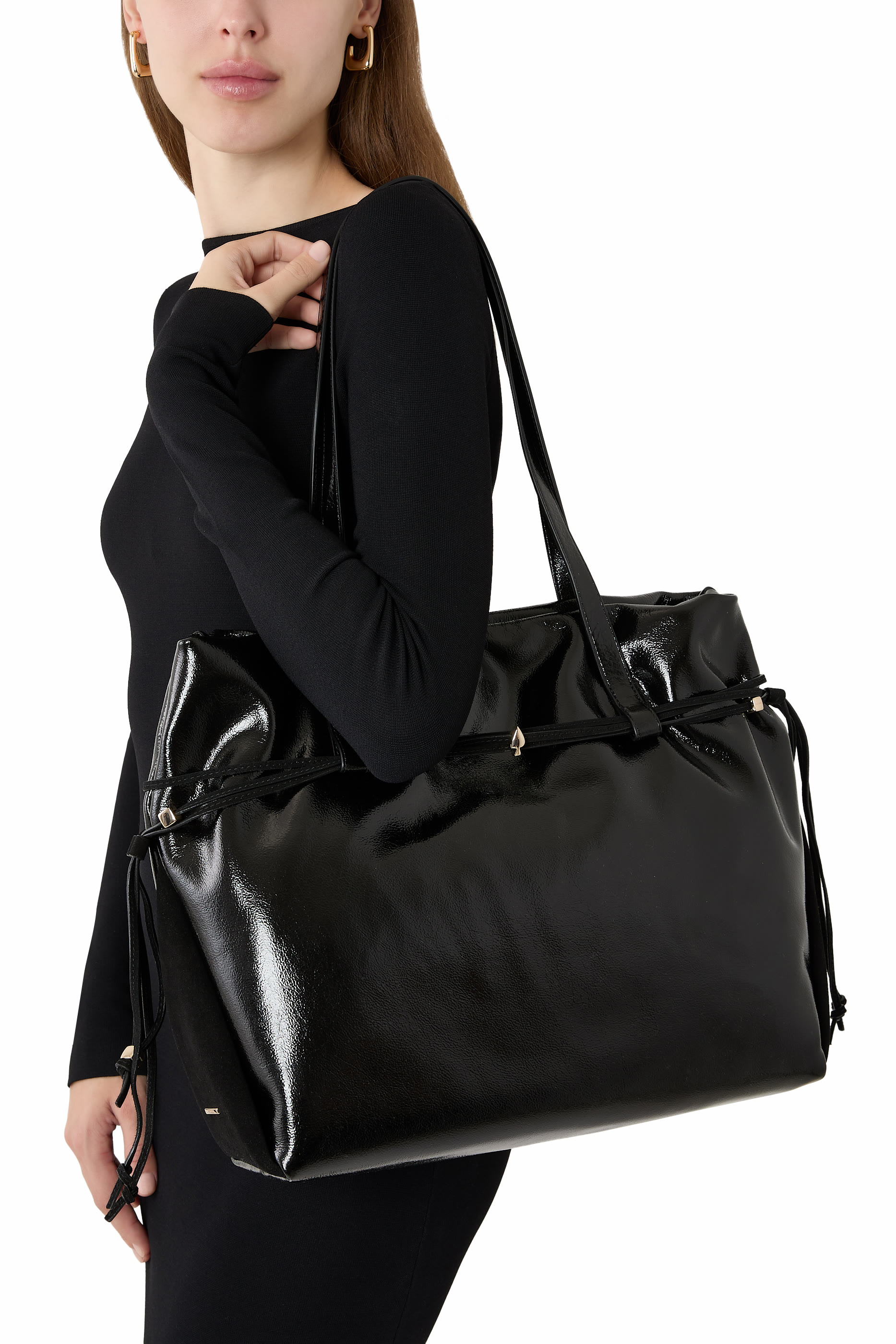  Rio Crinkle Patent Tote Bag