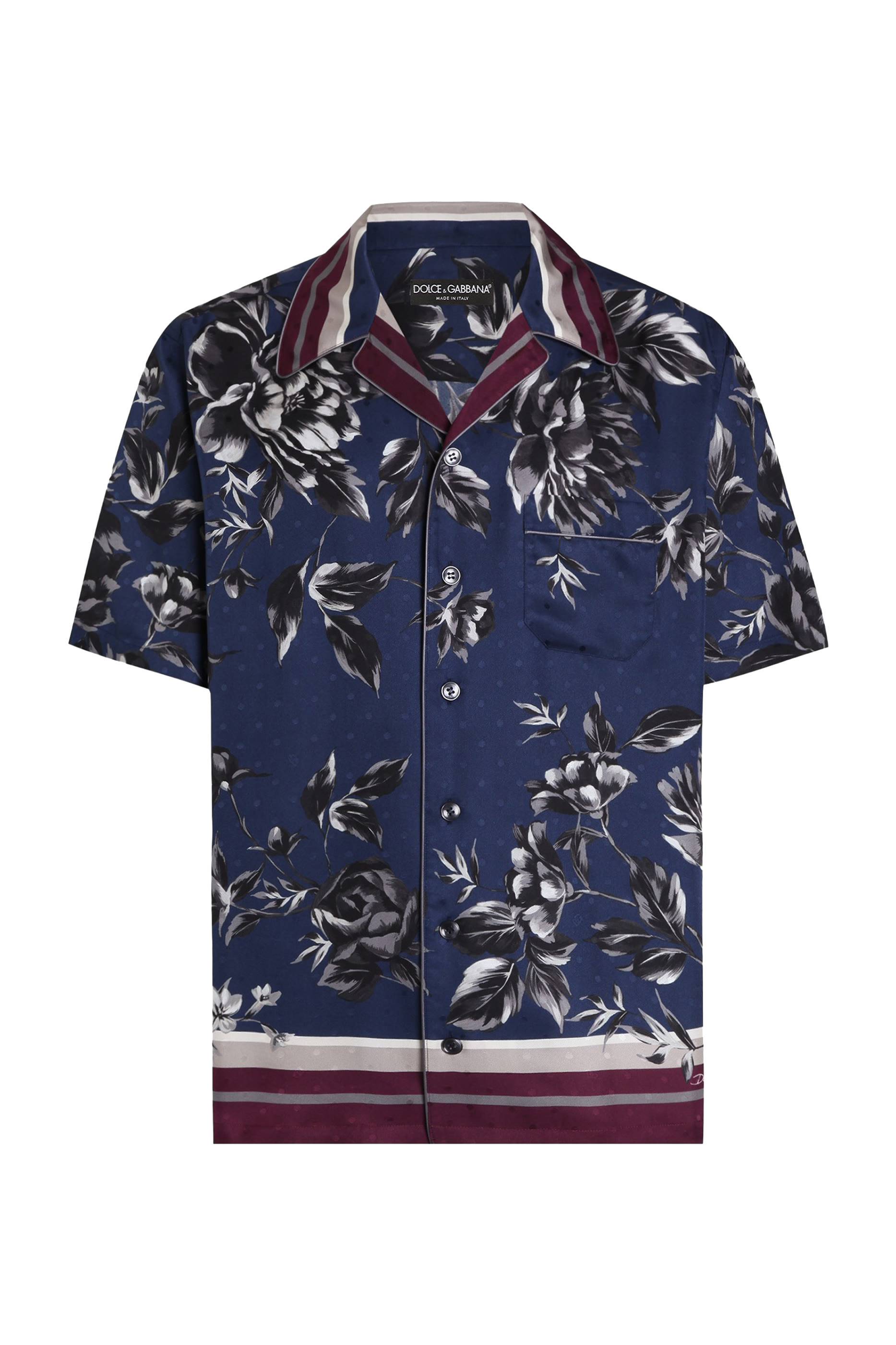 Peony-Print Hawaii Twill Shirt