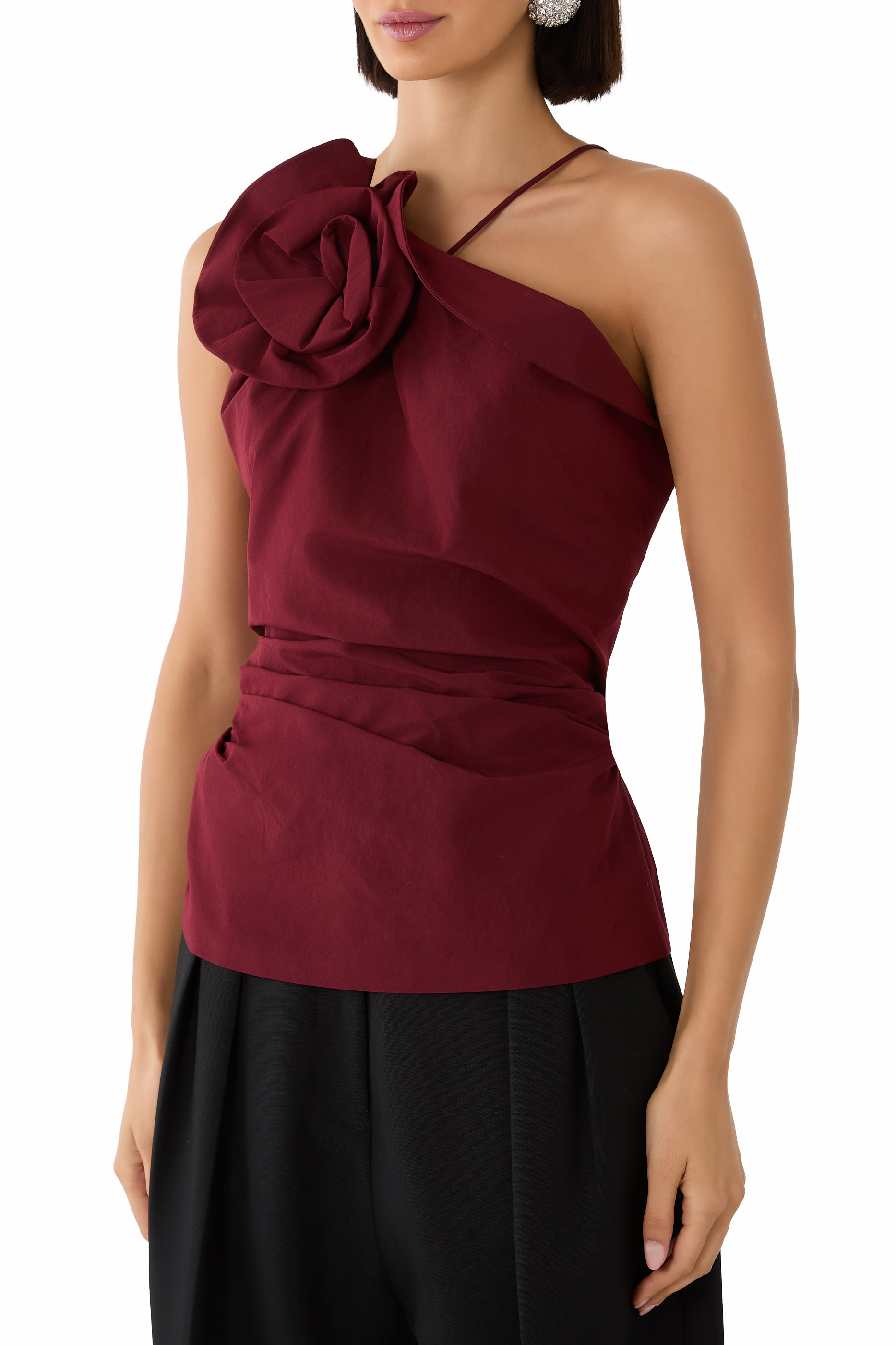 Rose One-Shoulder Top