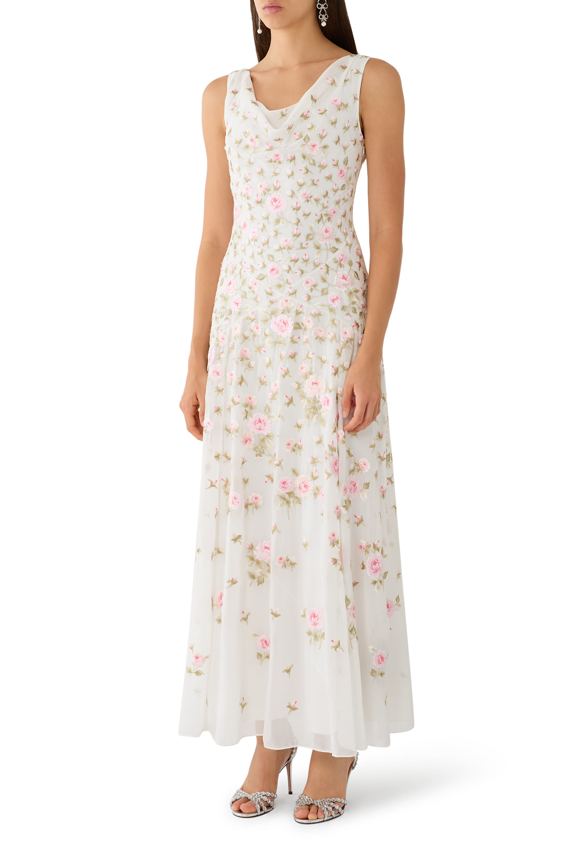 Rose Bloom Georgette Gown