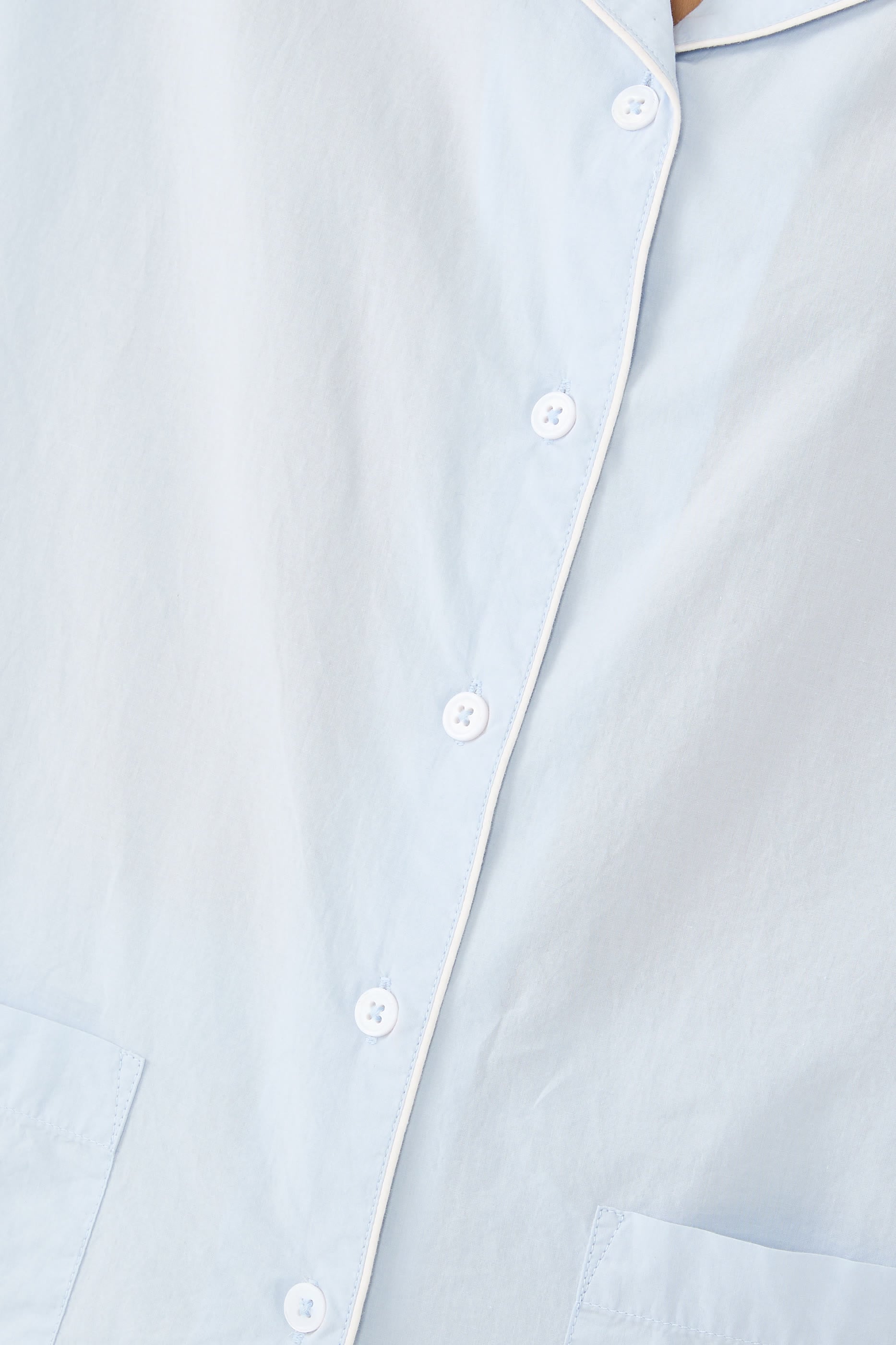 Contrast Piping Relaxed Pajama Set