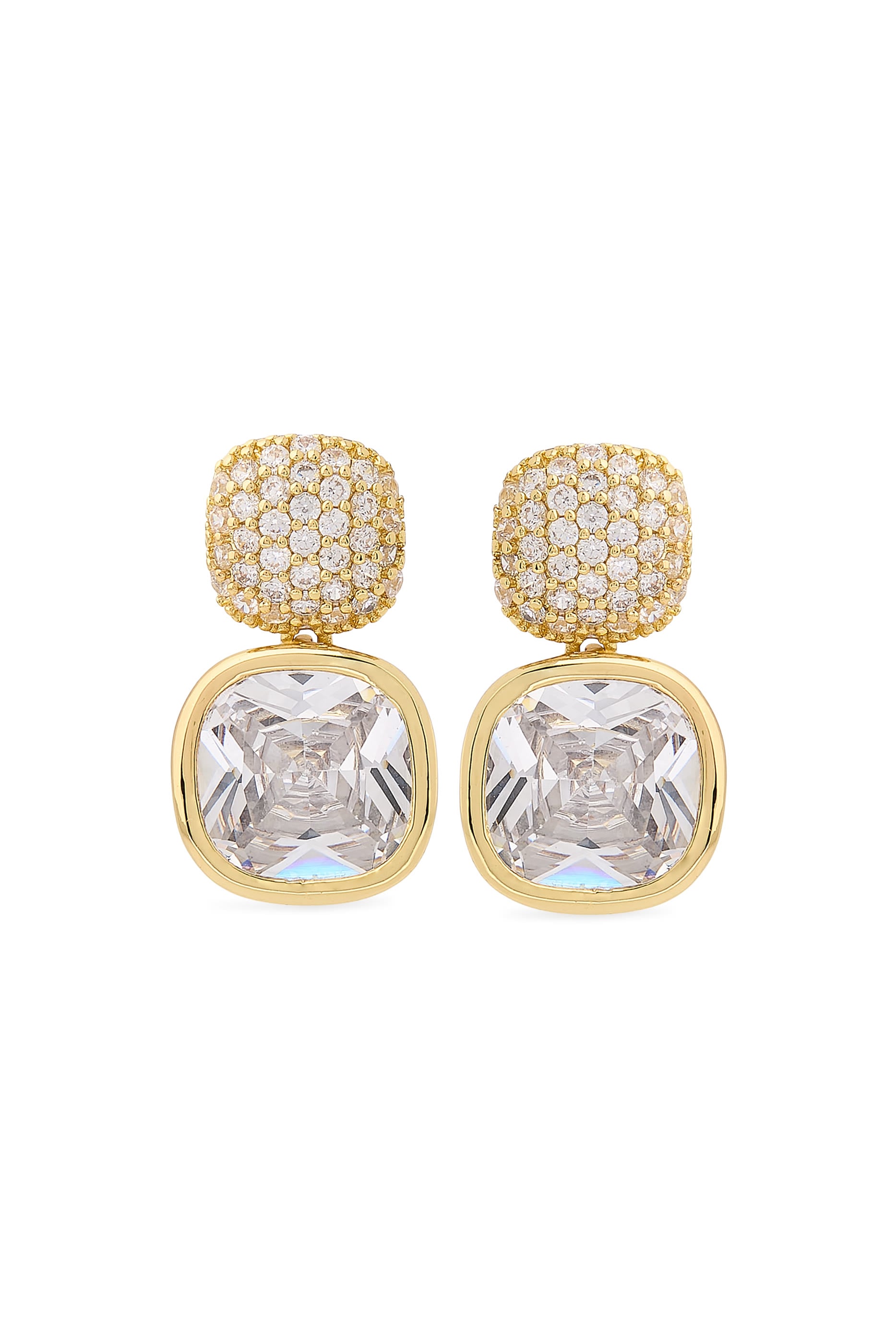 Pave Top Earrings