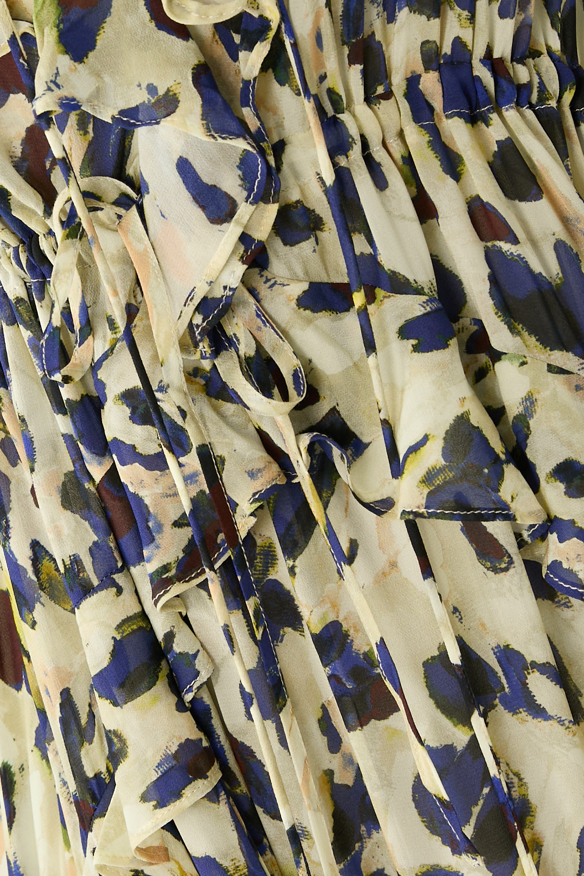 Kinetic Ruffle Drawstring Maxi Dress