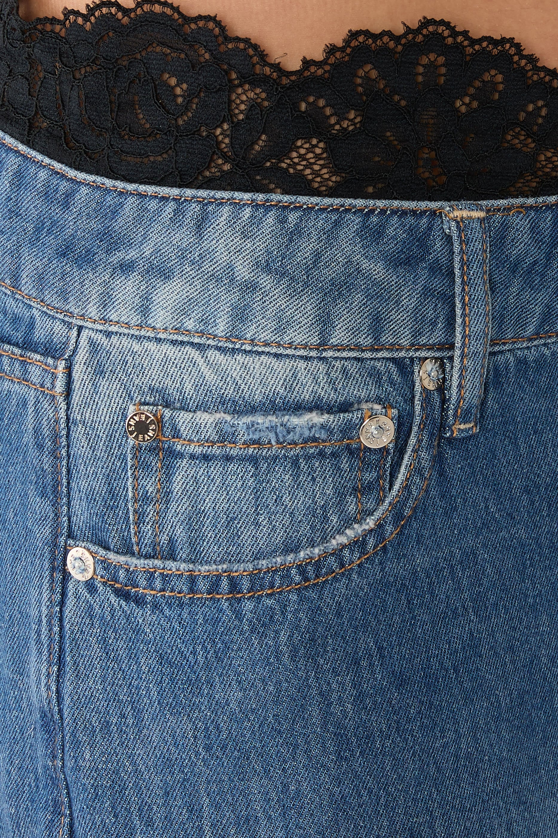Ian Lace Trim Jeans