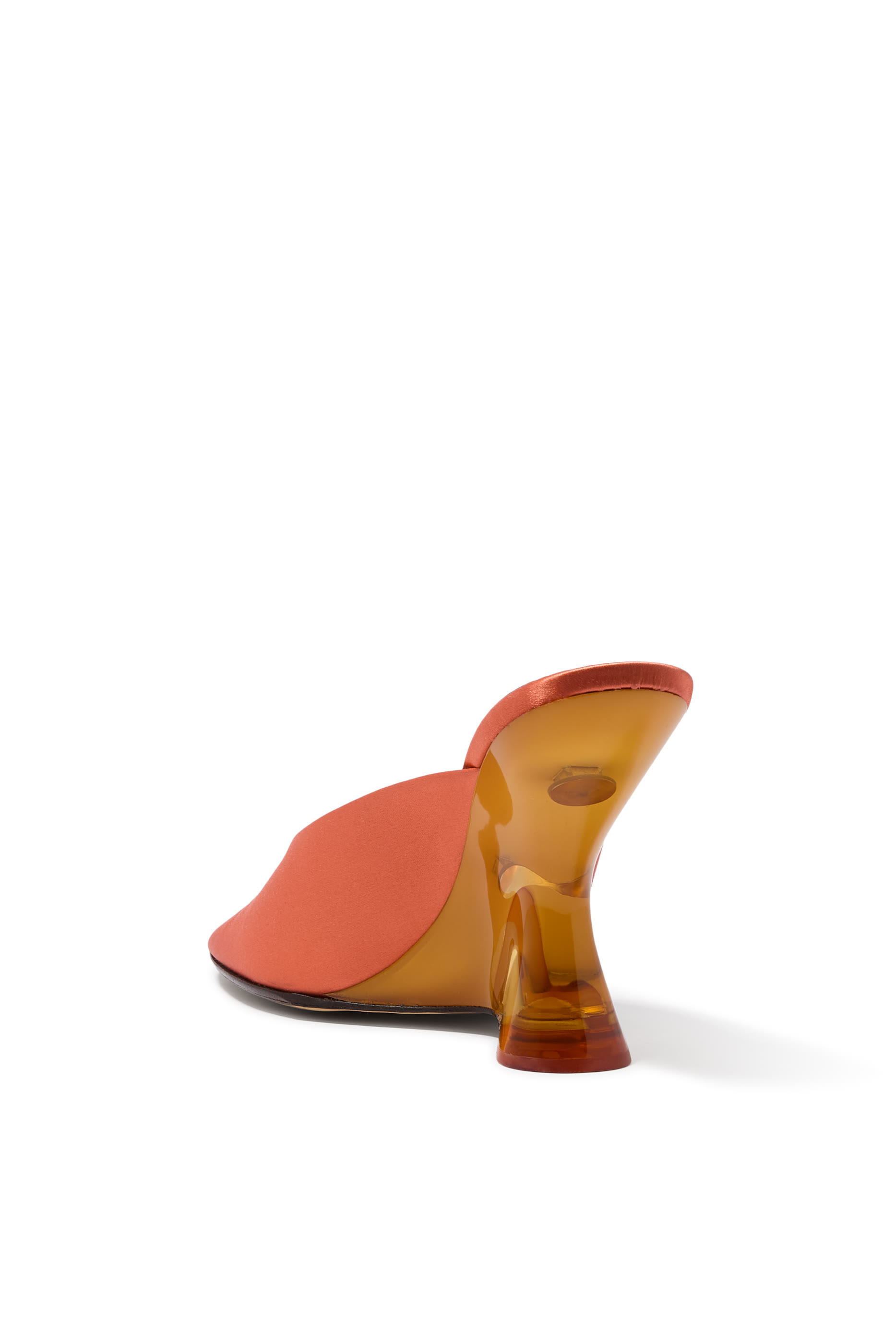 Open-Toe Satin 105 Mules