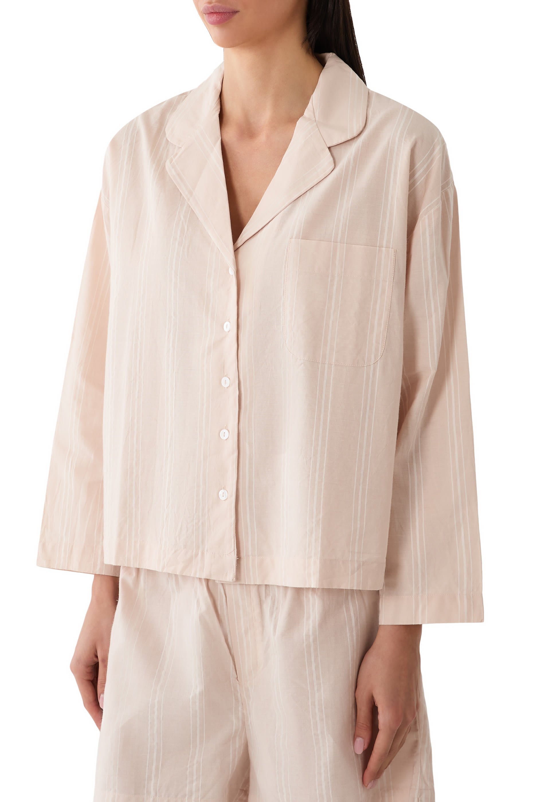 Textured Stripe Pyjama Shirt