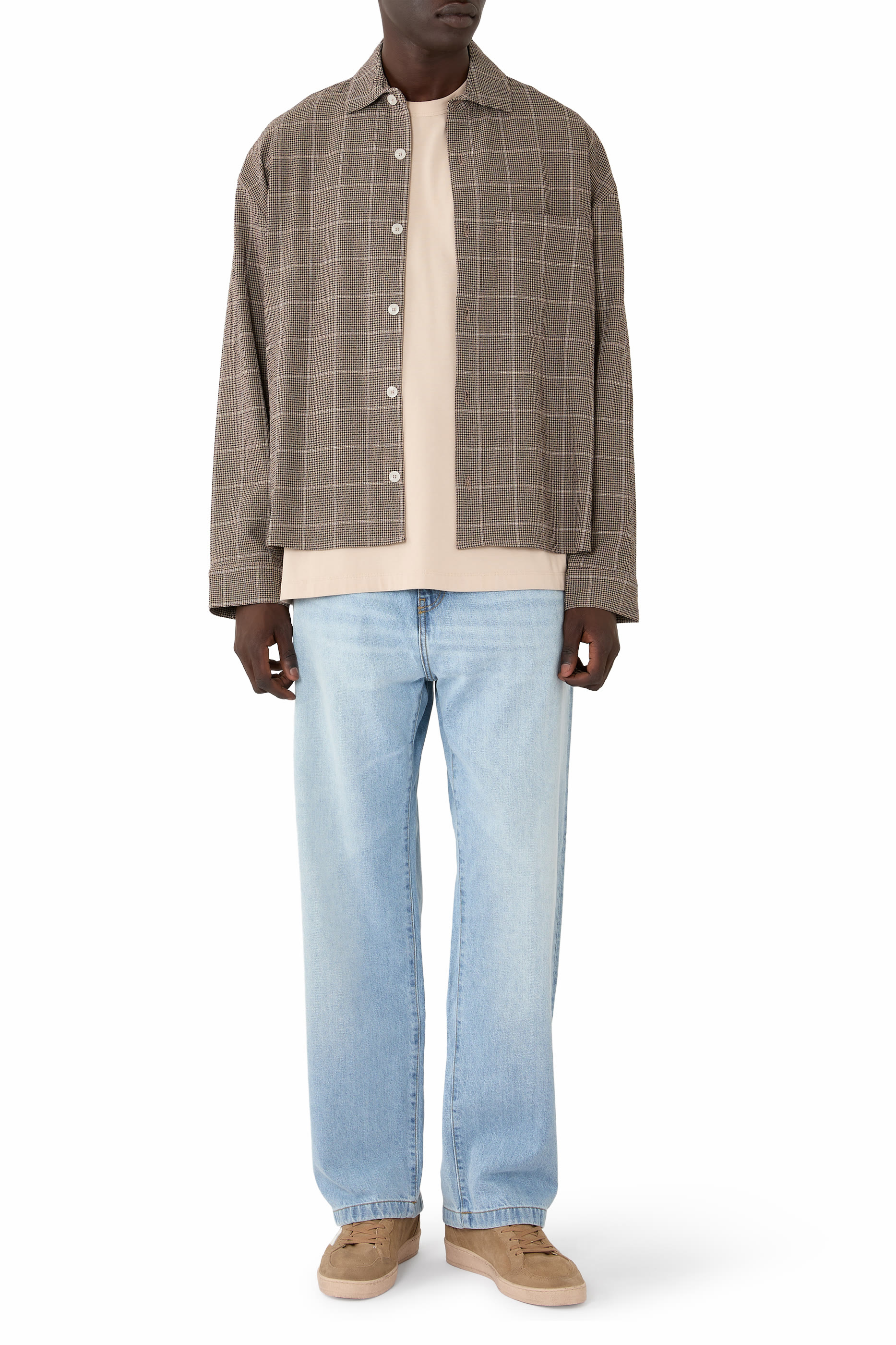 Mki Seersucker Check Box Dress Shirt
