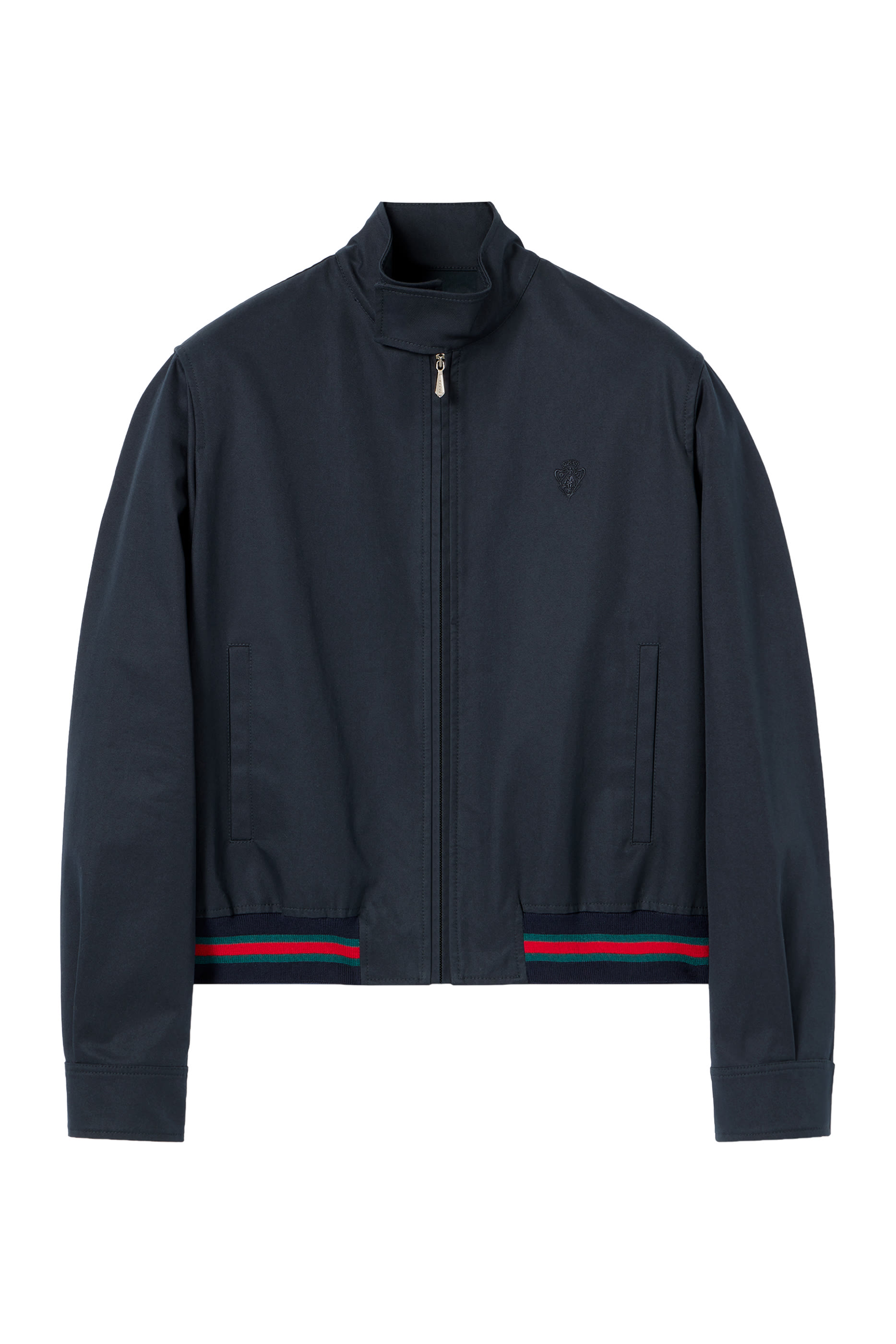 Cotton Twill Zip Jacket with Web