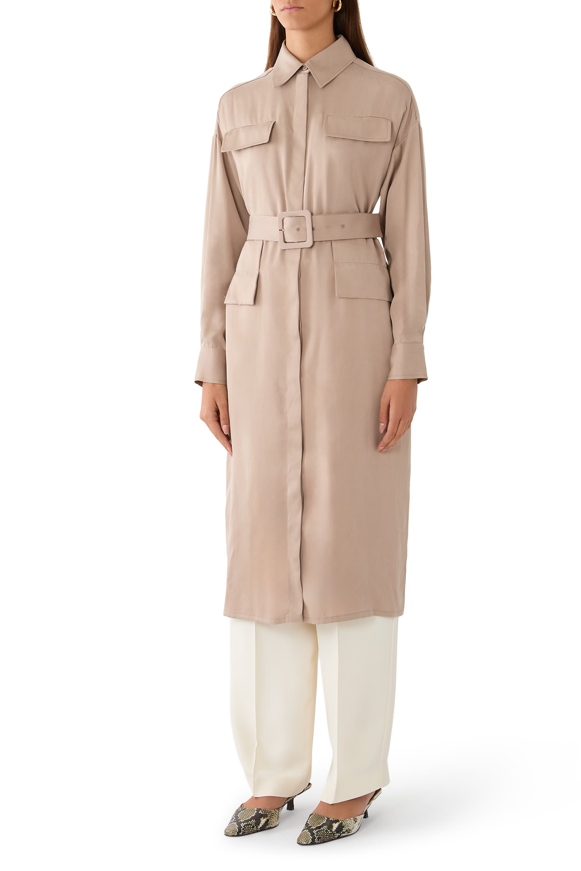Belted Coat Dress