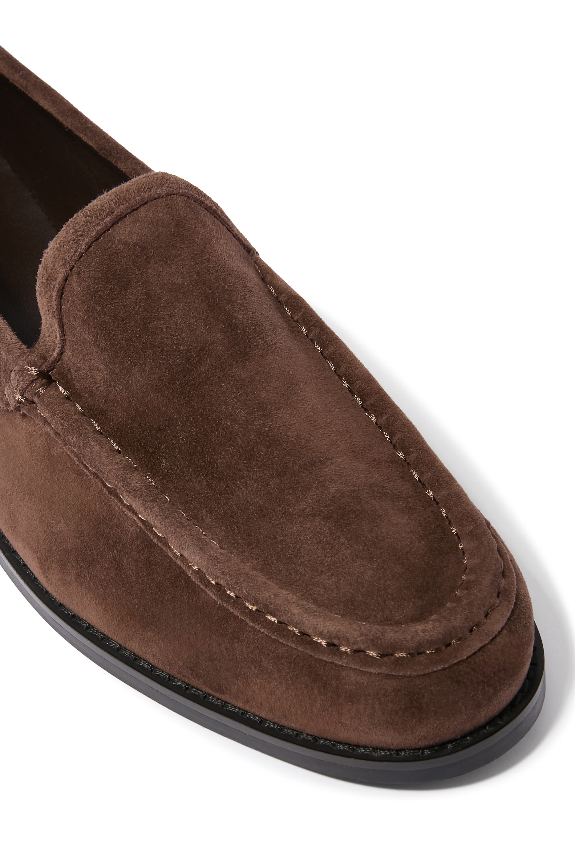 Zoe Espresso Suede Loafers