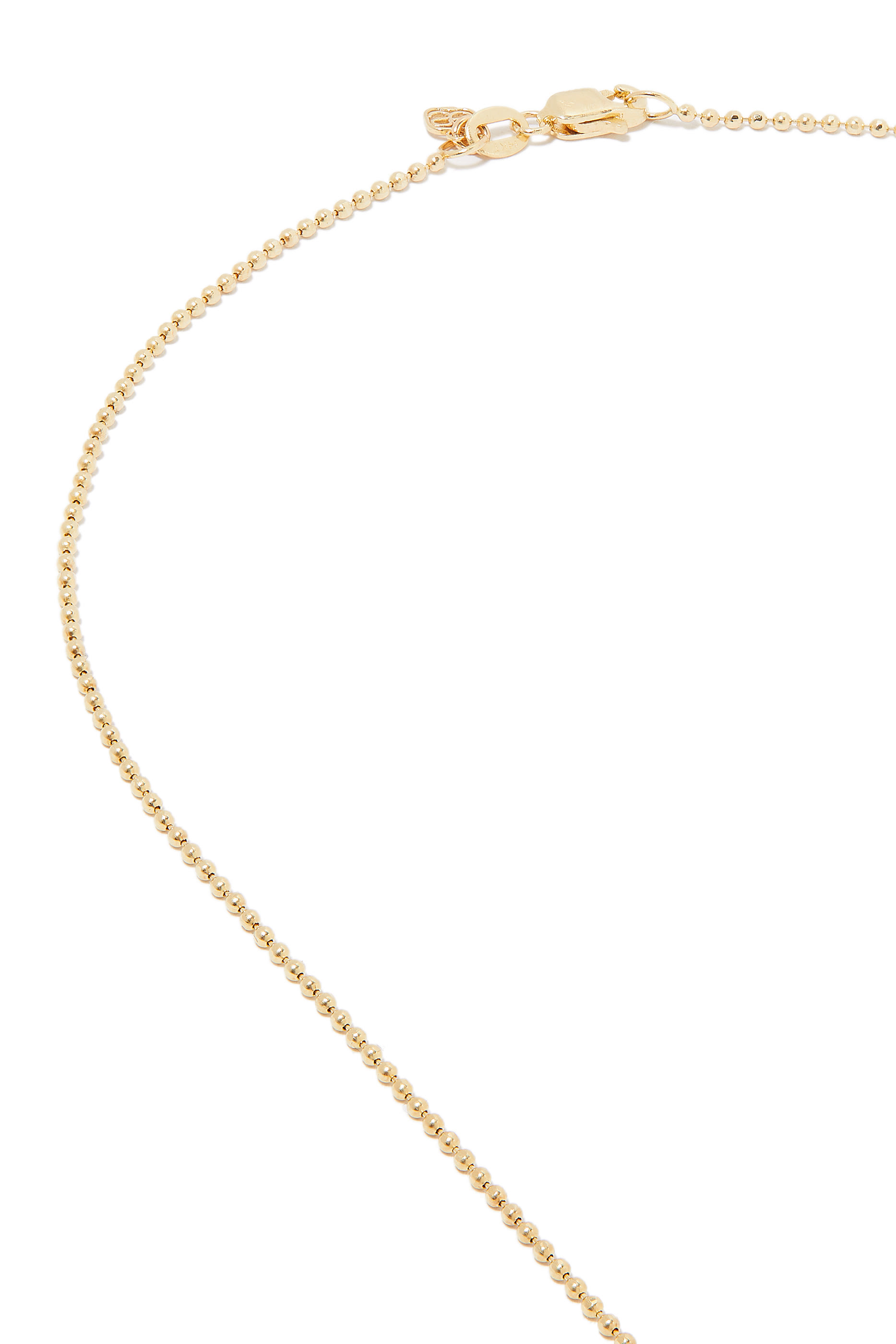 Happy Face Medium Pendant Necklace, 14k Yellow Gold & Rubies