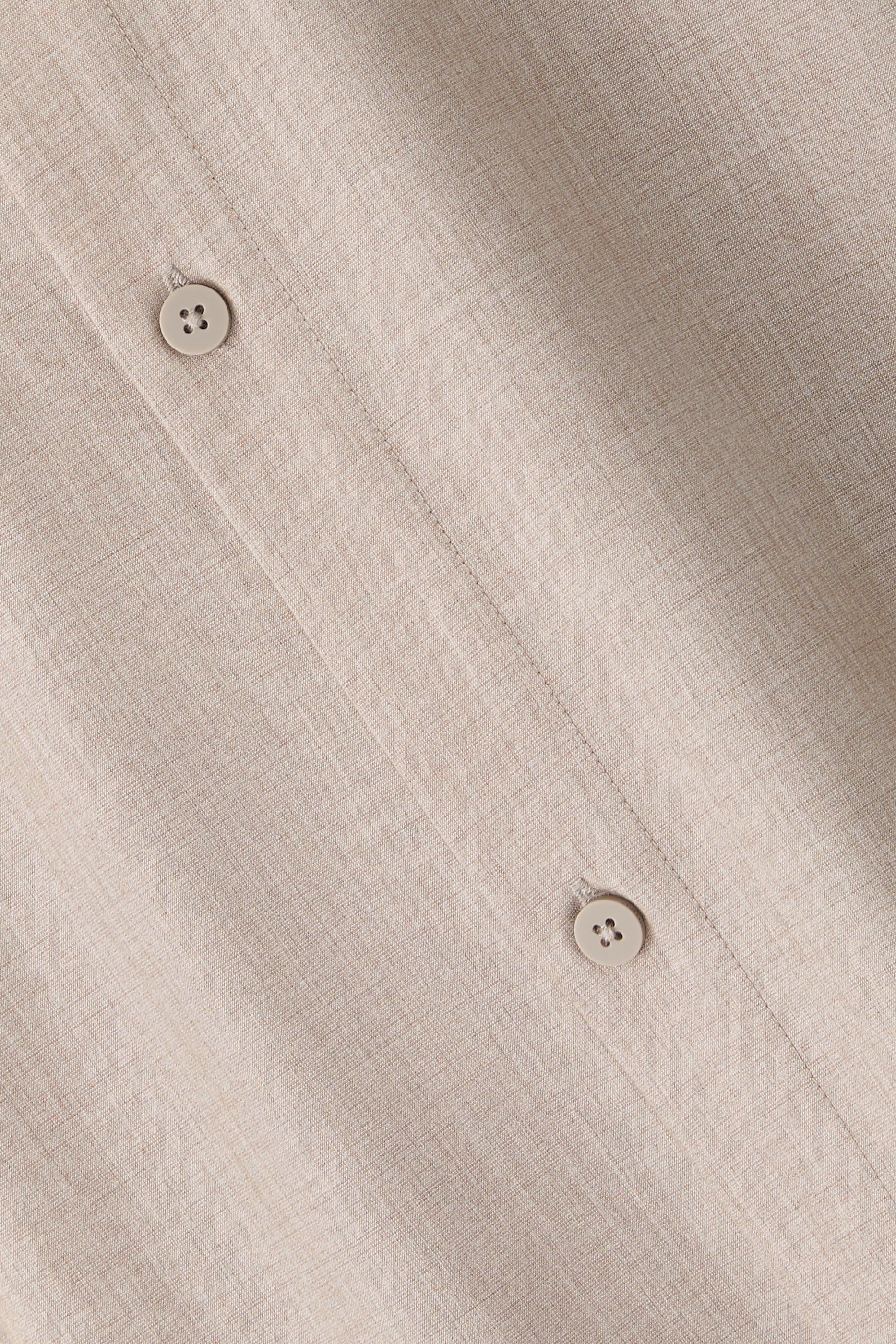 Silk Blend 3/4 Sleeve Button Up Shirt 