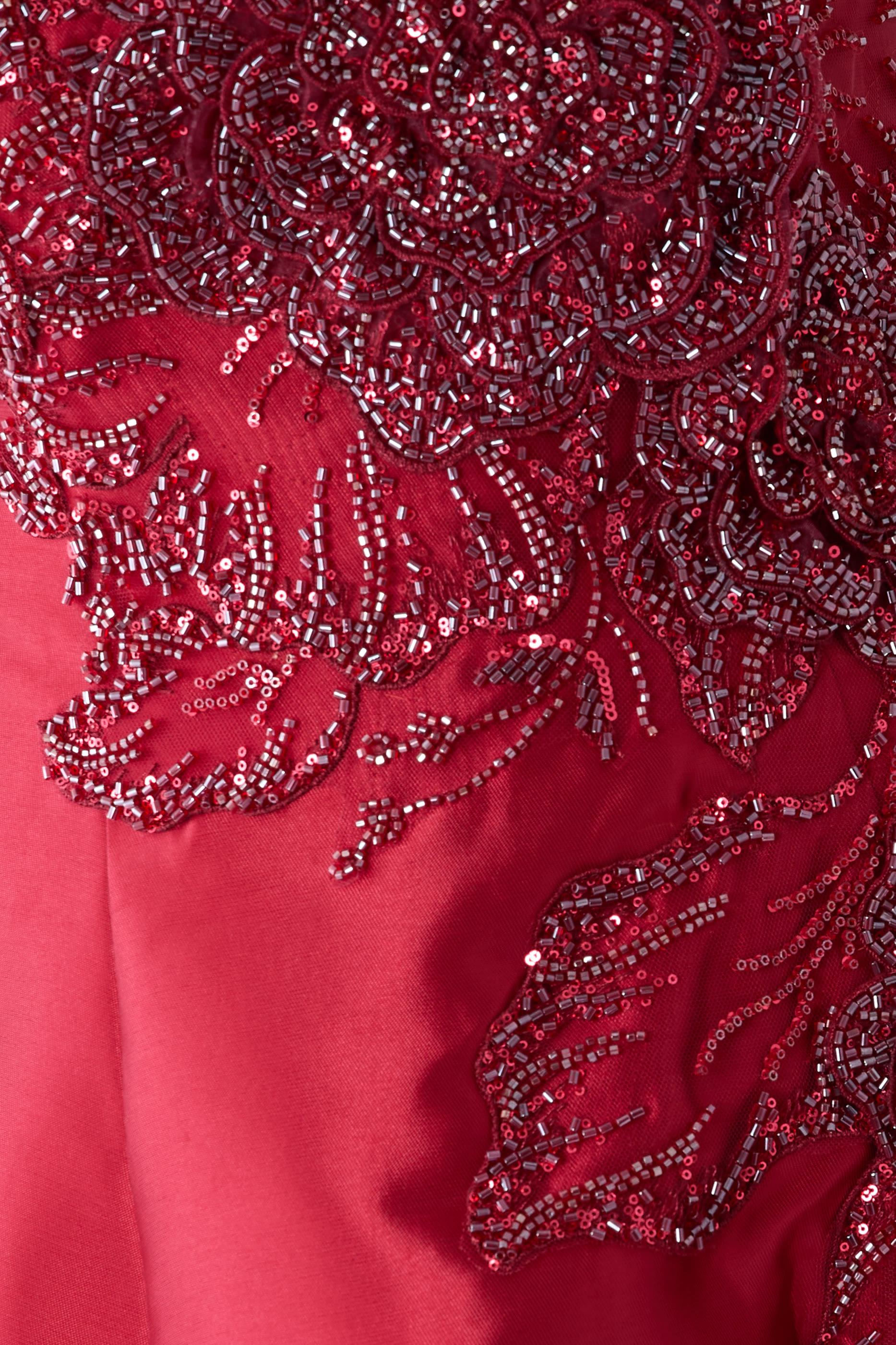 Strapless Floral Appliqué Ball Gown