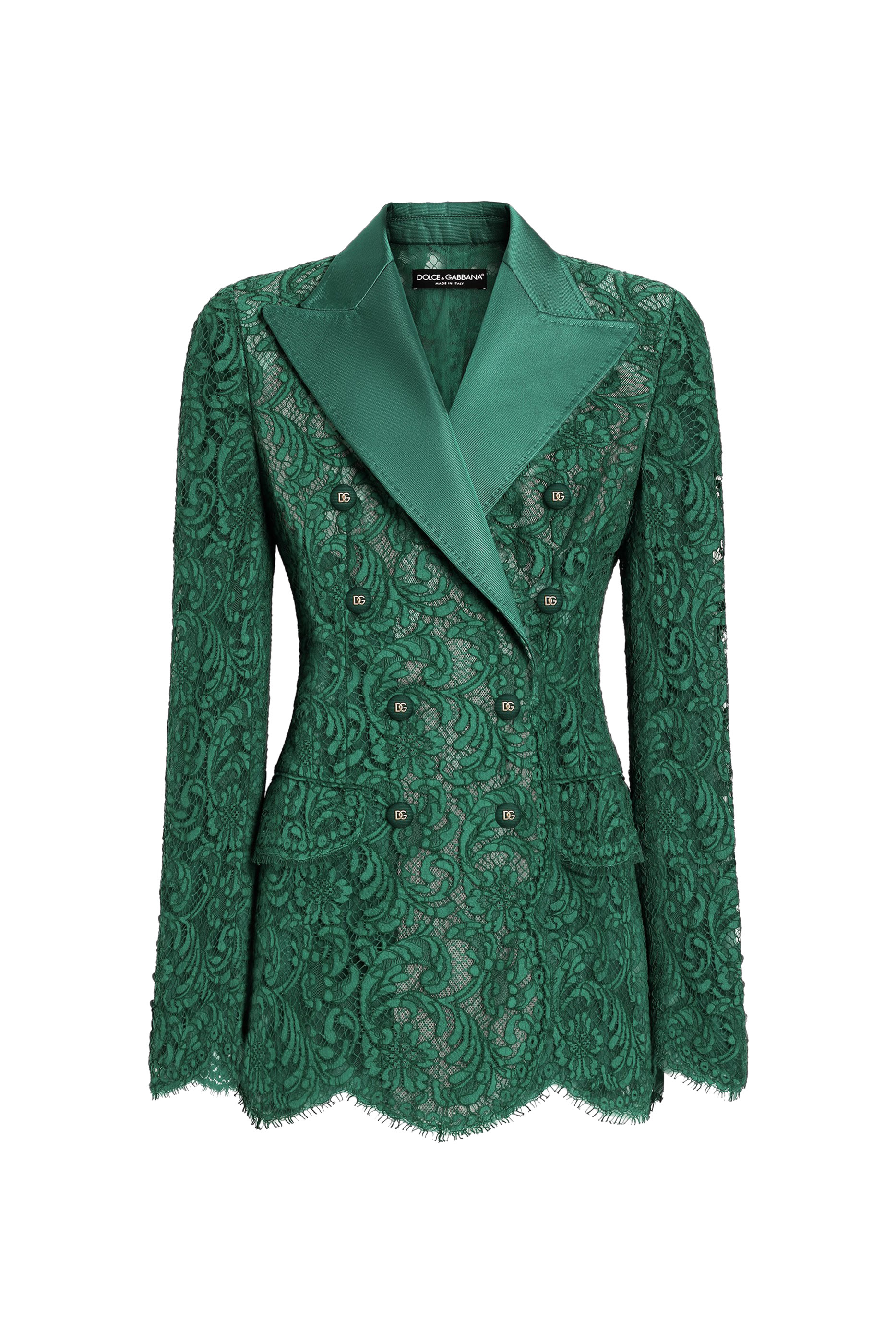 Double-Breasted Lace Jacket