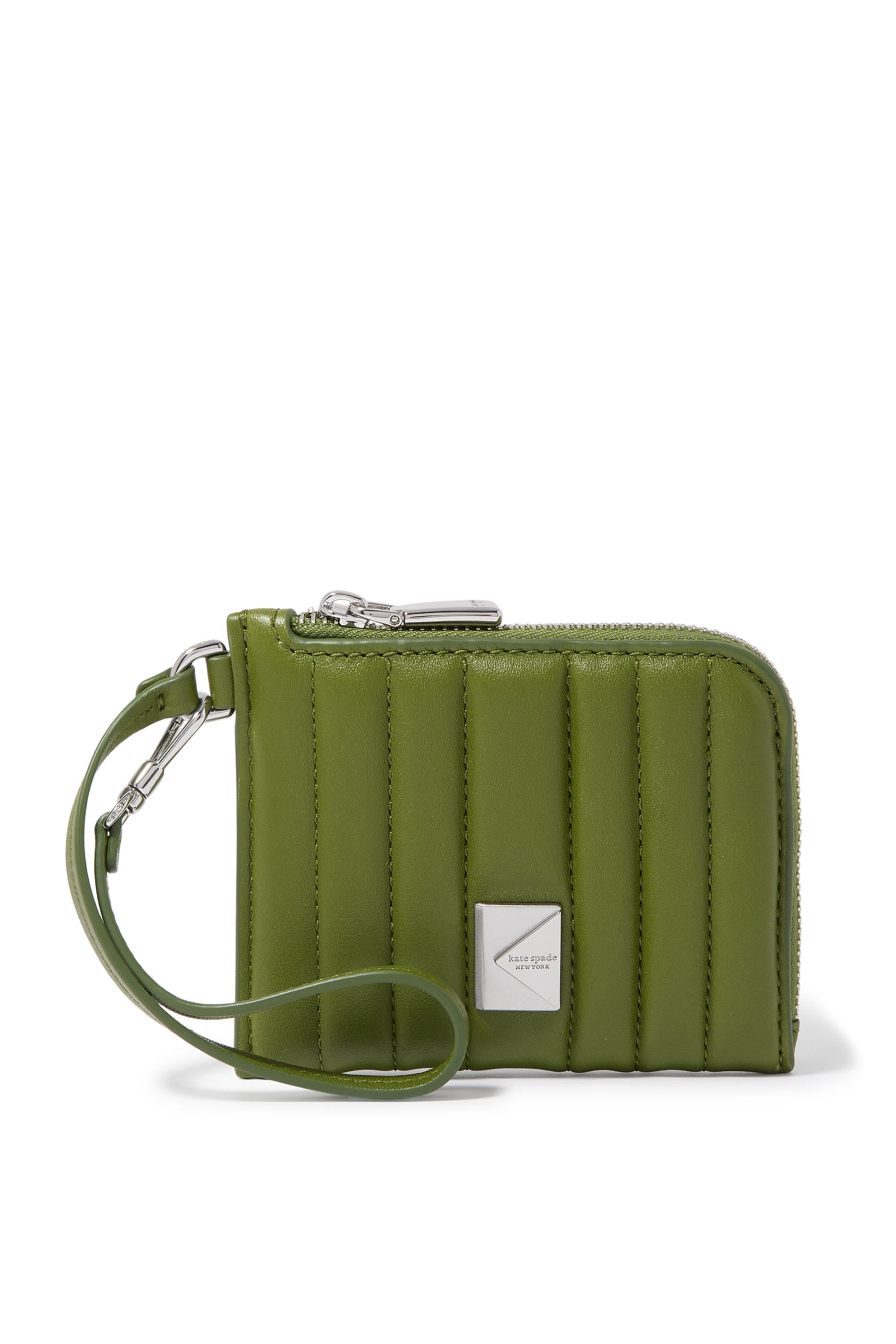 Deco Quilted Coin Card Case Wristlet 