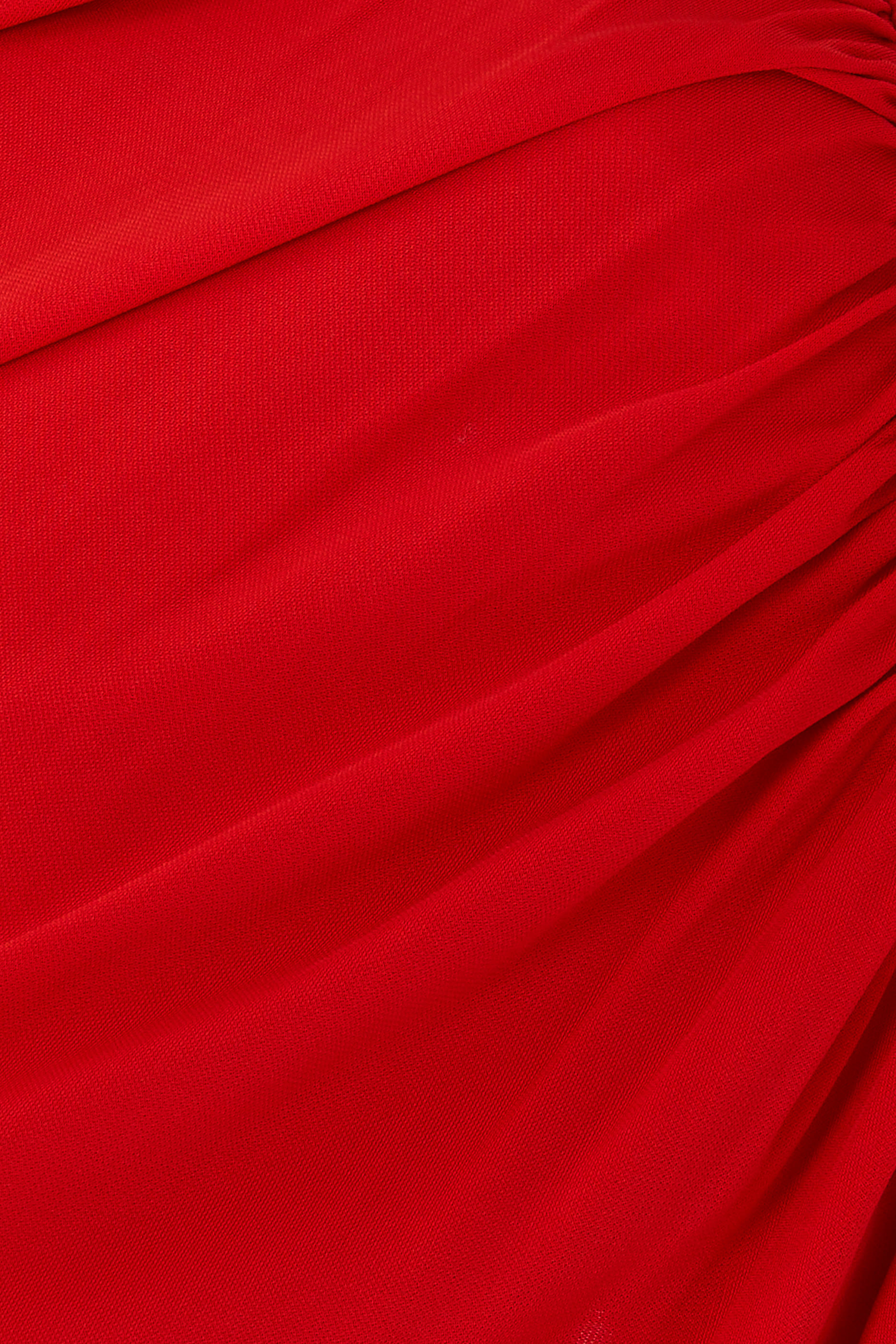 Off-Shoulder Cape Gown
