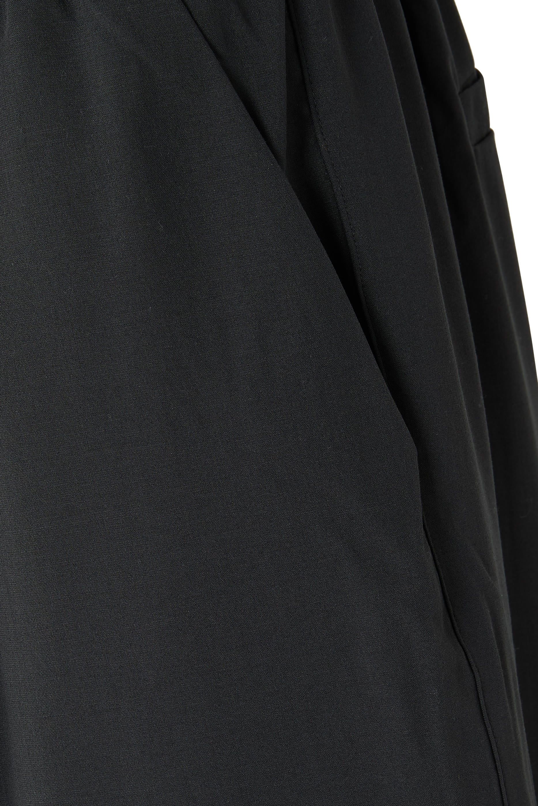 Silk Blend Pleat Front Drawstring Pants 