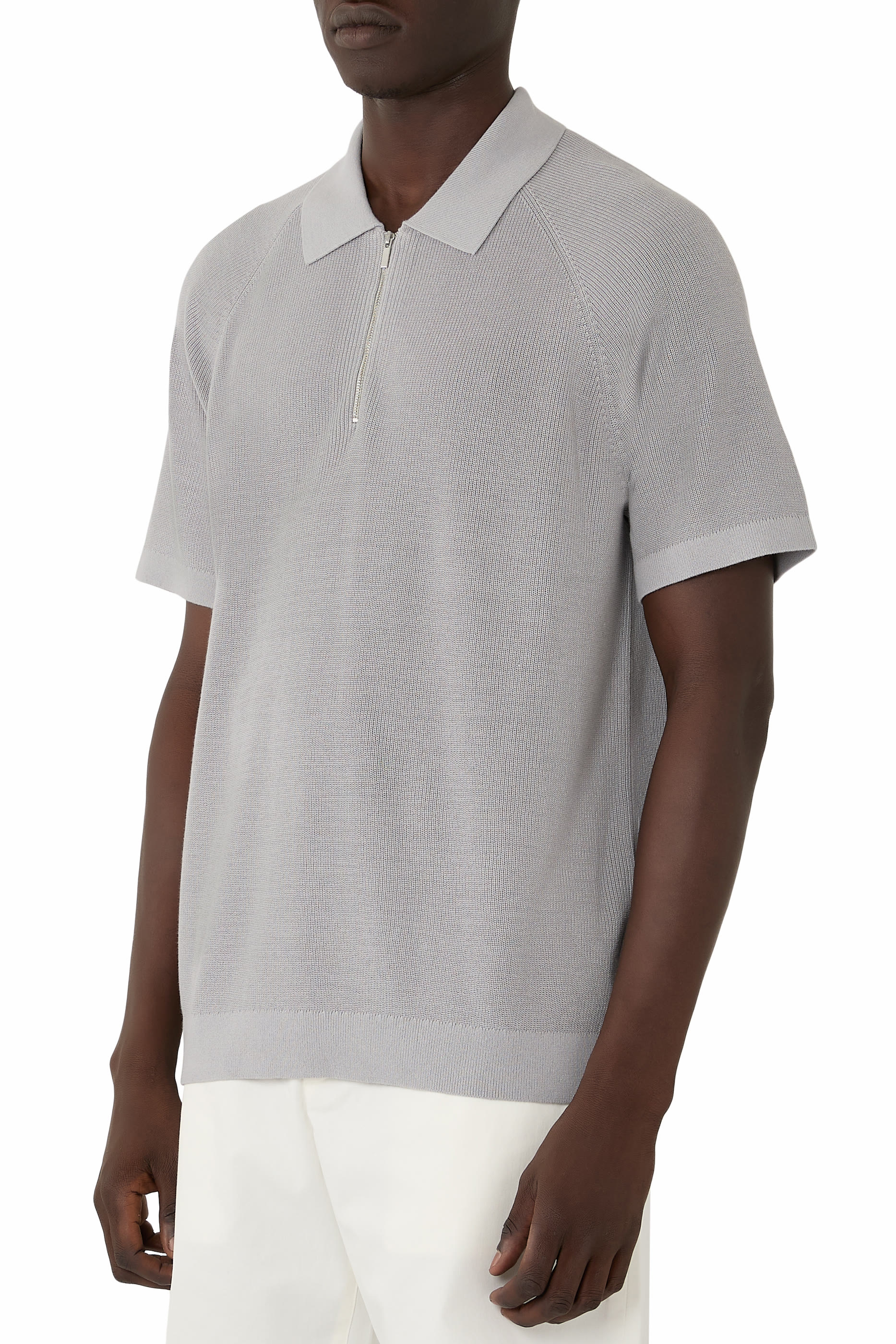 Short-Sleeve Zip Polo