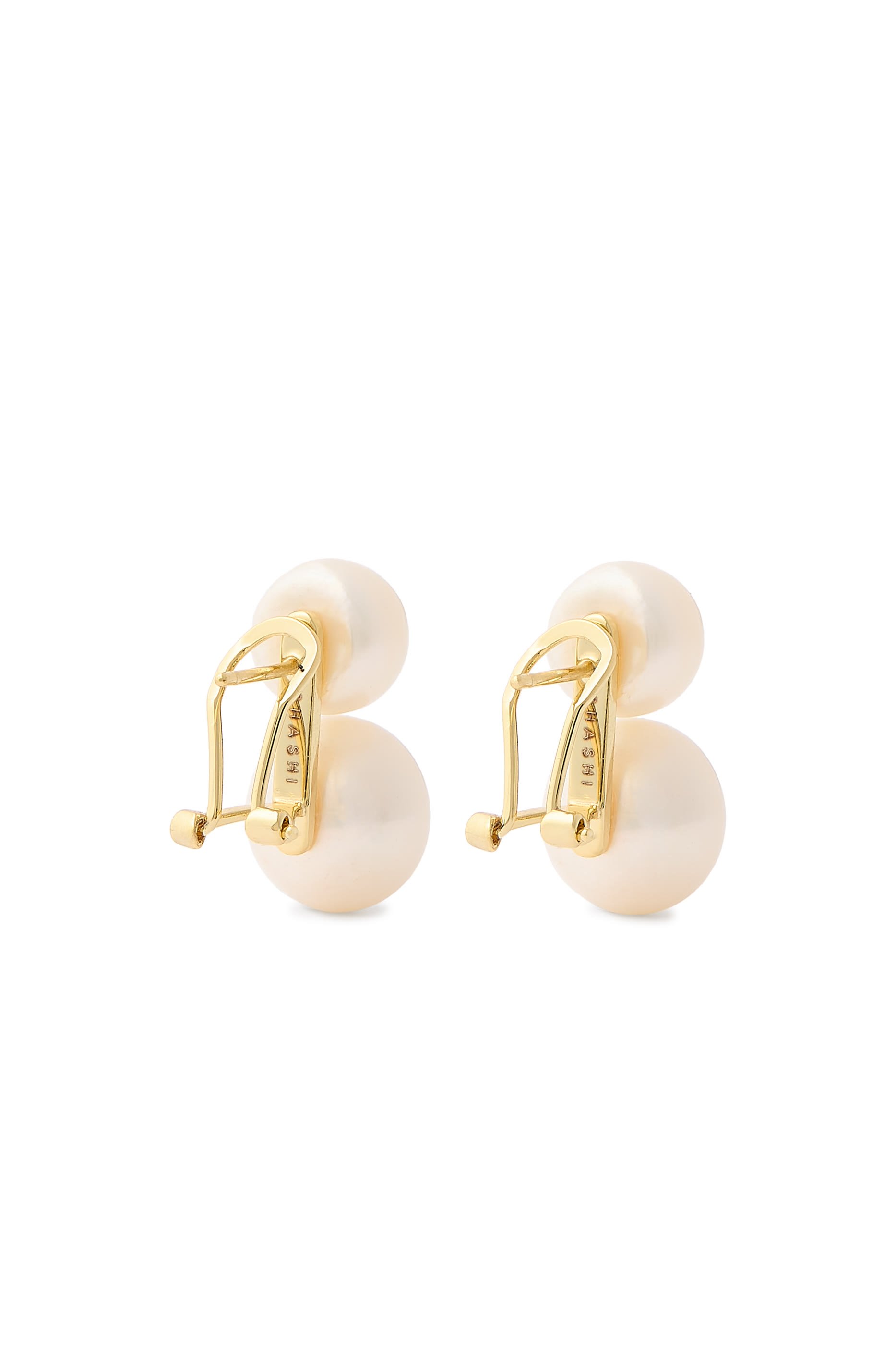 Bianca Pearl Earrings, 14k Vermeil on Sterling Silver & Freshwater Pearl