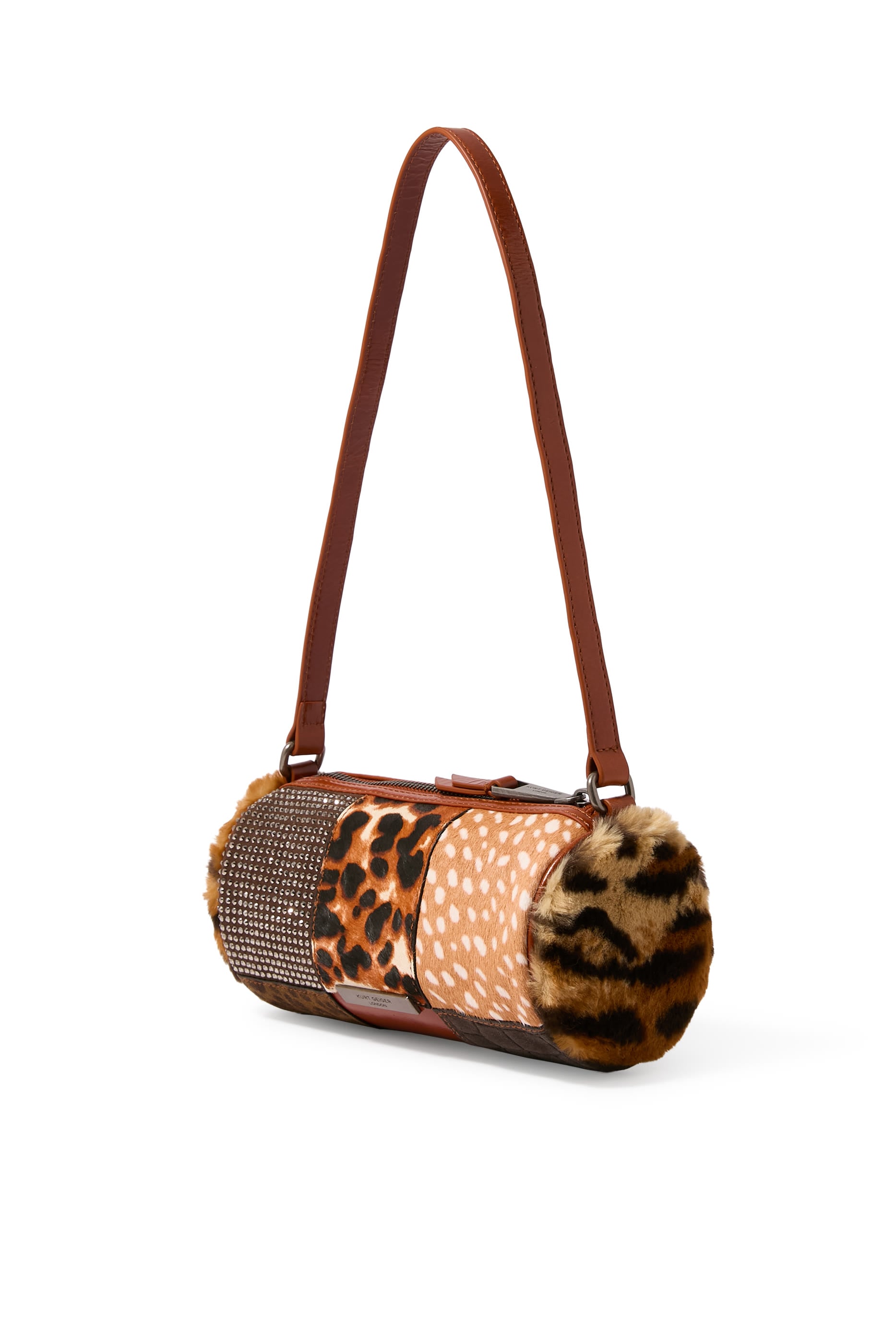 Kensington Animal Patchwork Barrel Shoulder Bag