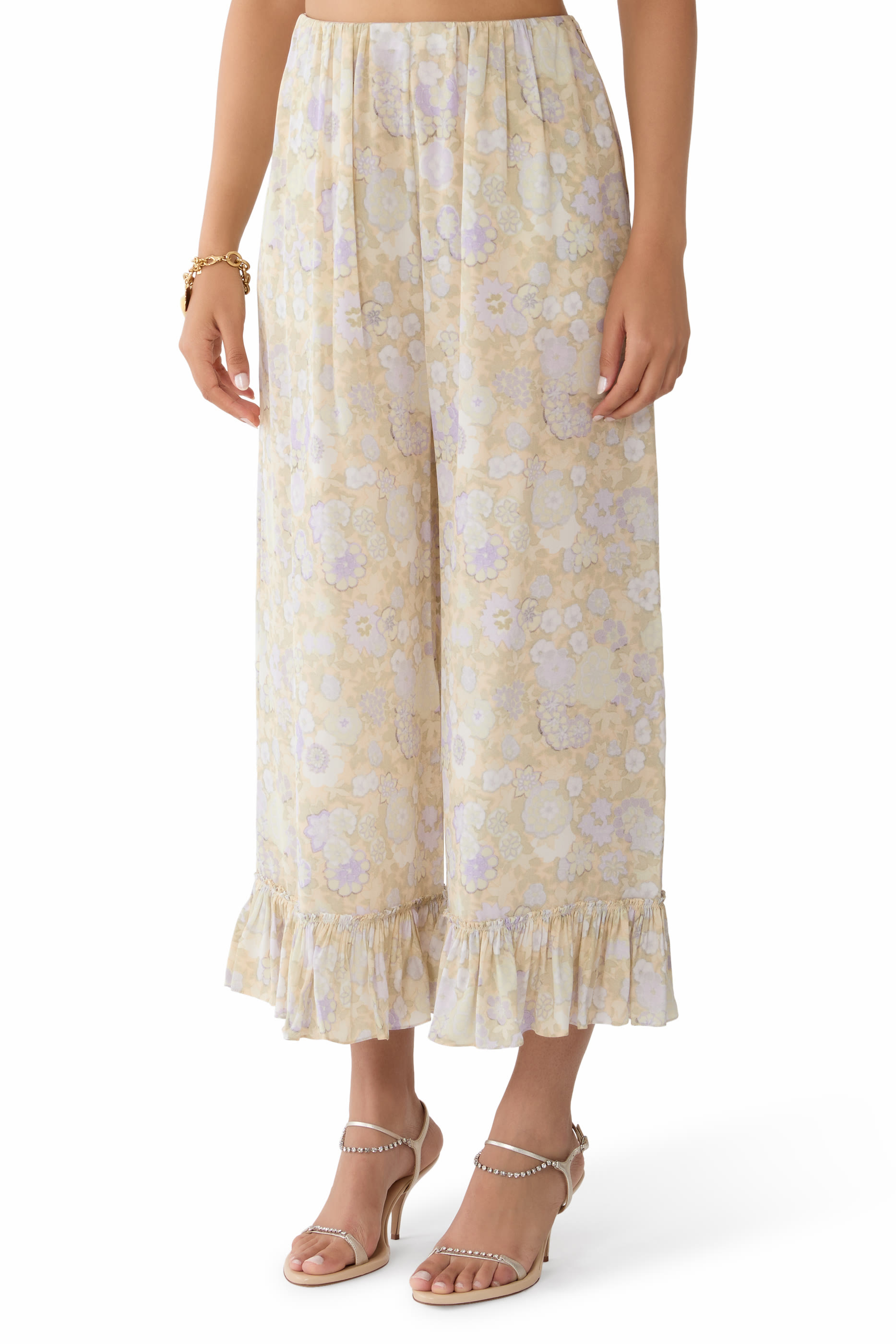 Cropped Fluid Trousers