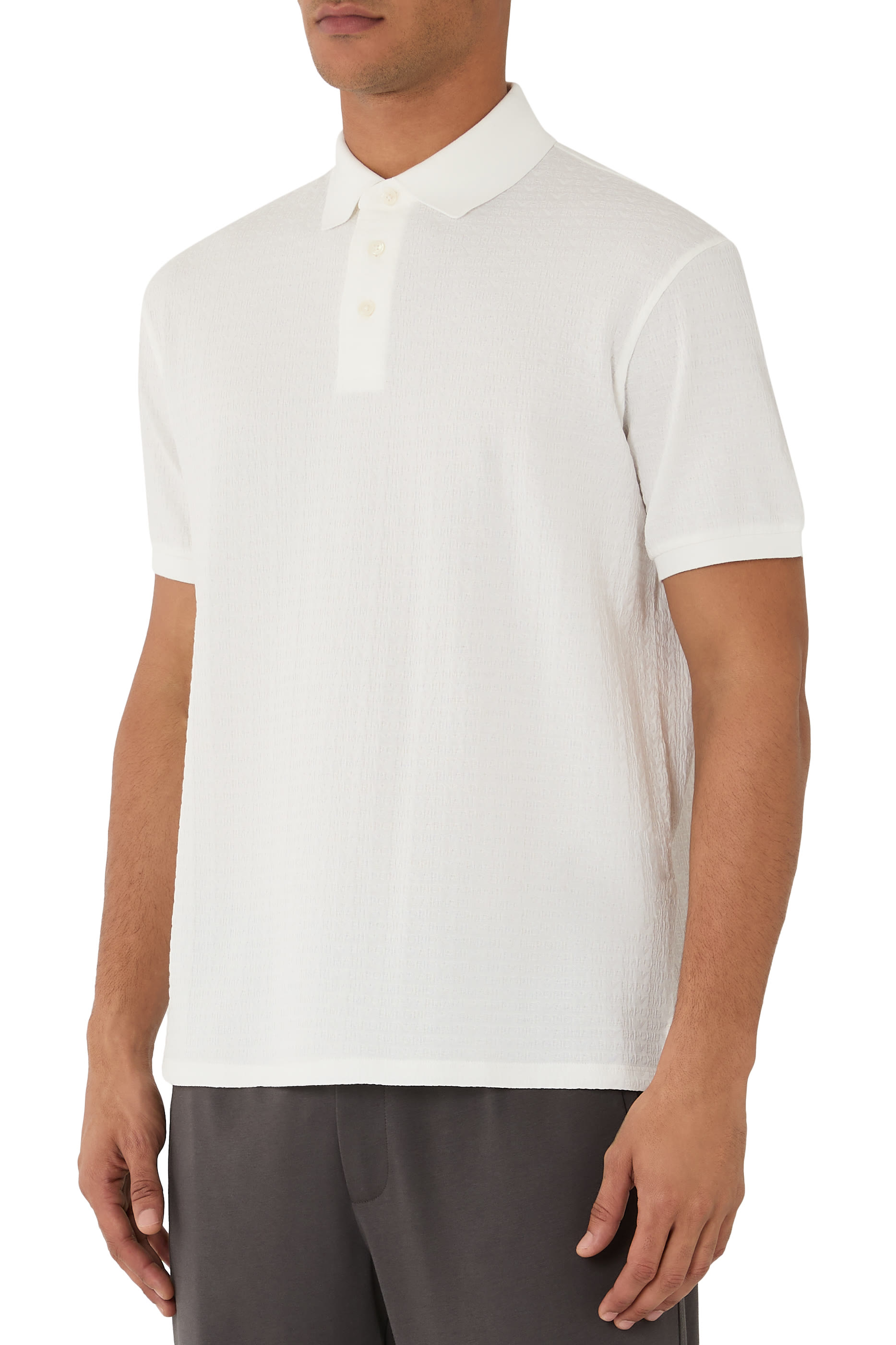 Micro EA Text Logo Polo Shirt