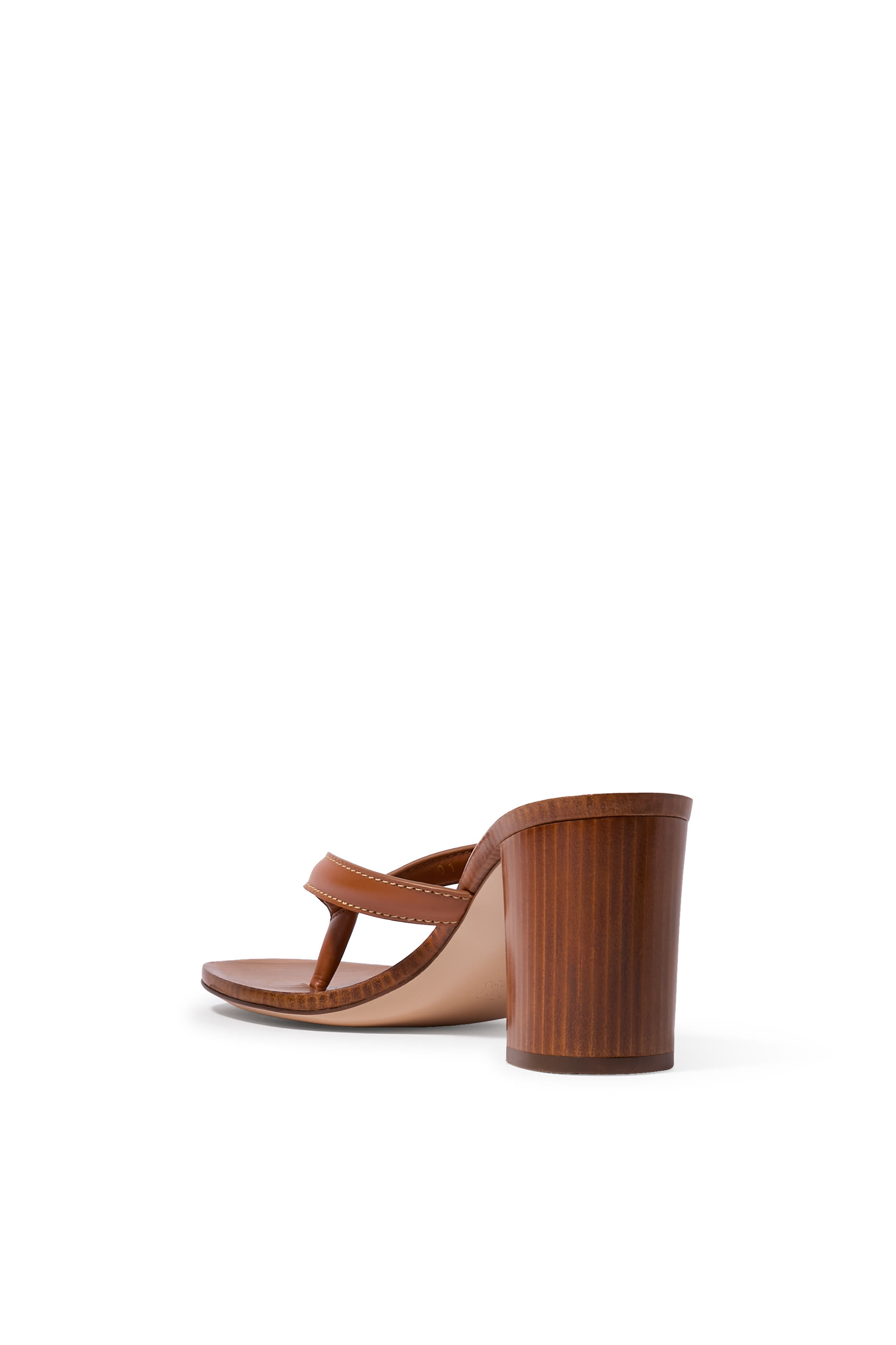 Leather 70 Thong Mules