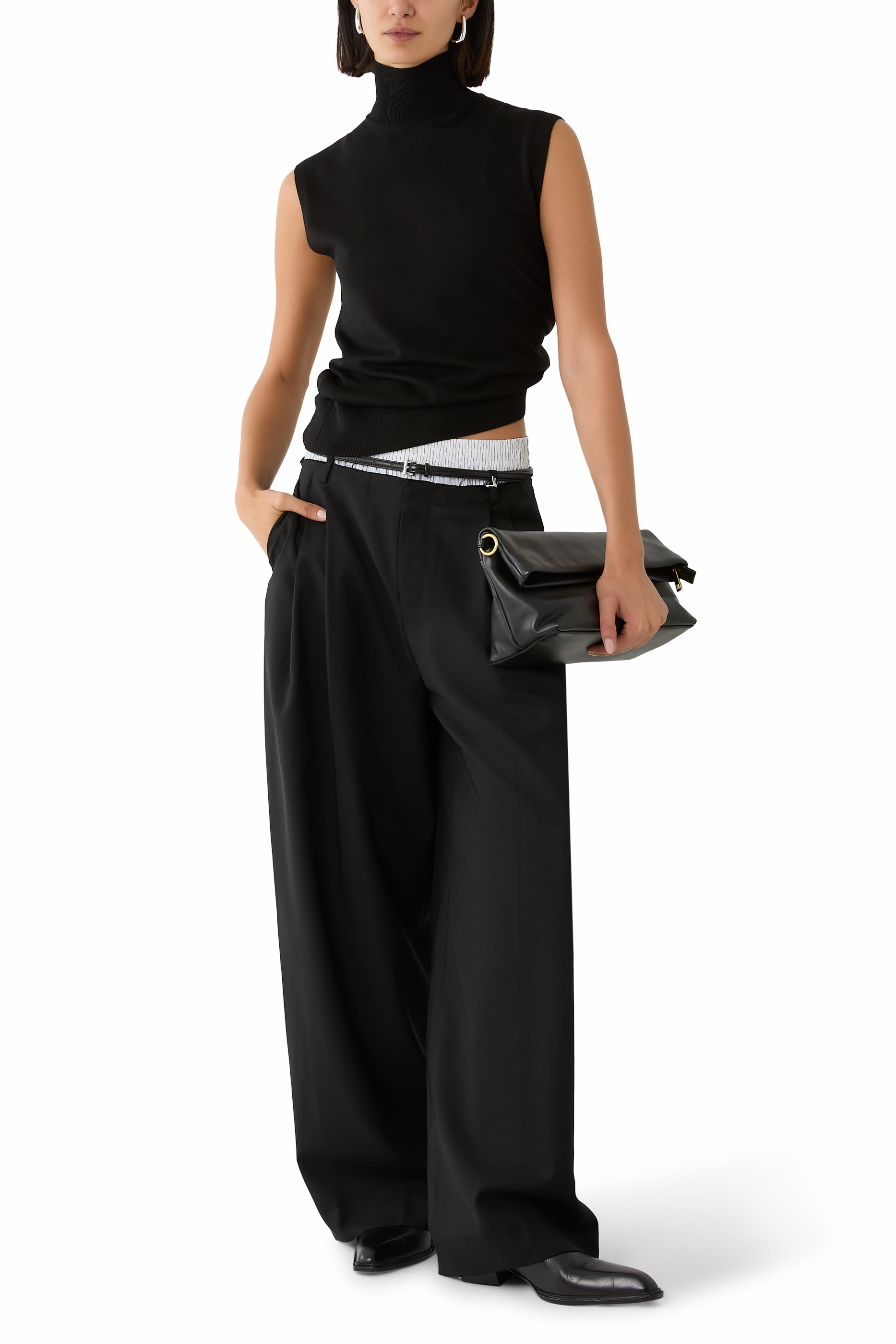 Layered Boxer Tailored Pants