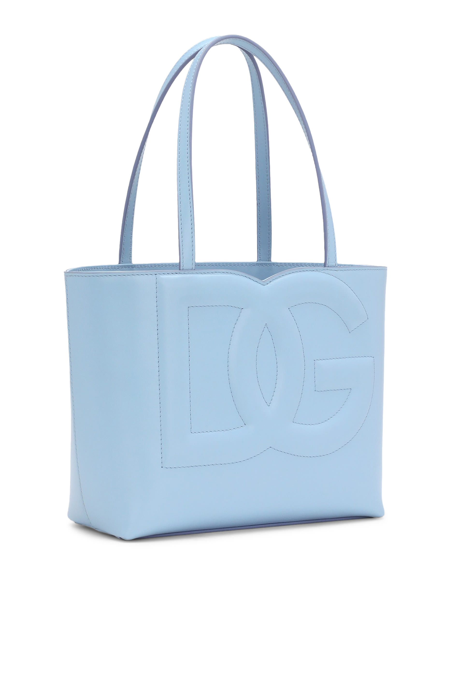 Small Calfskin DG Logo Bag Shopper